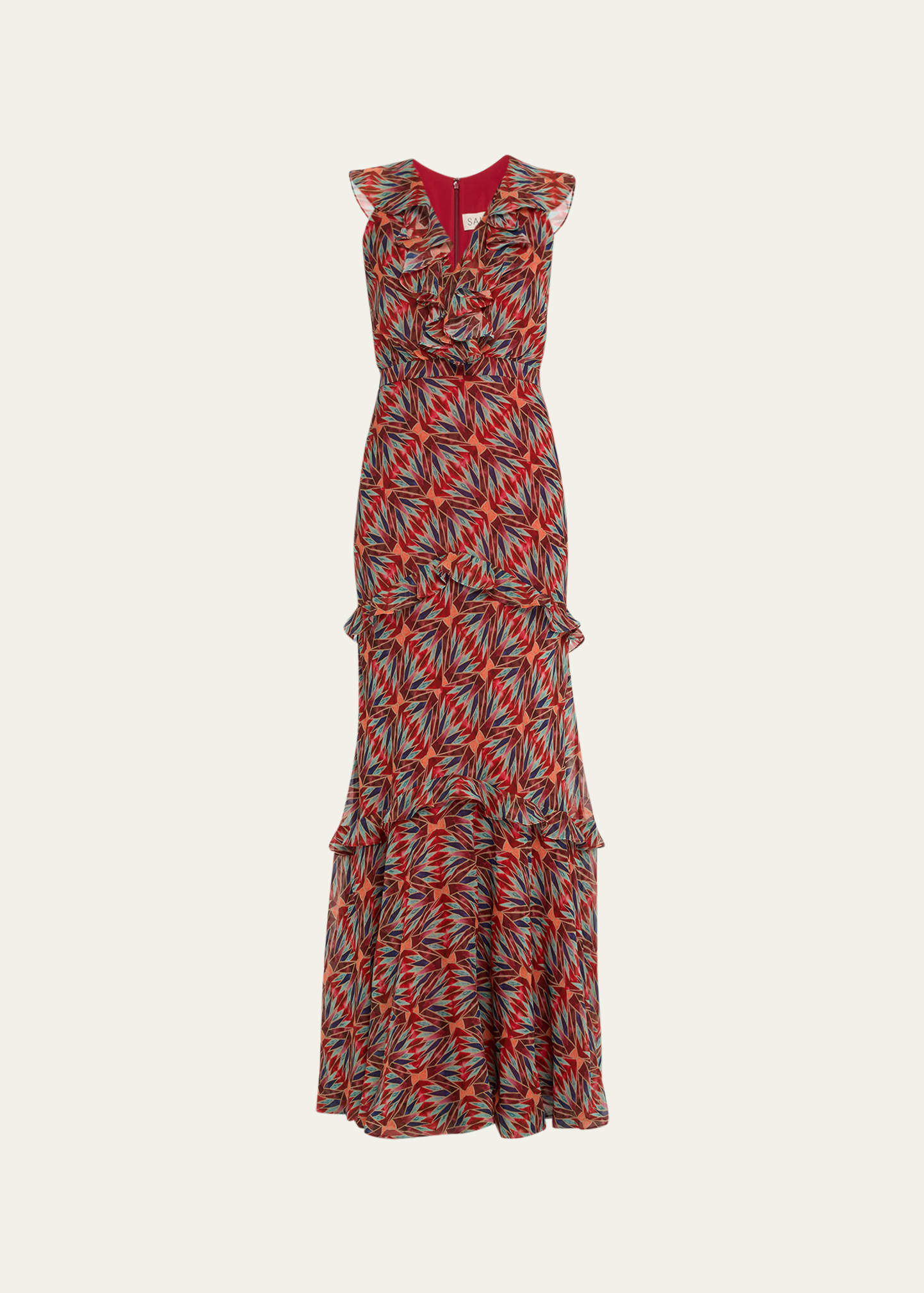 Shop Saloni Rita Tiered Ruffle Cocktail Dress In 2020-topaz