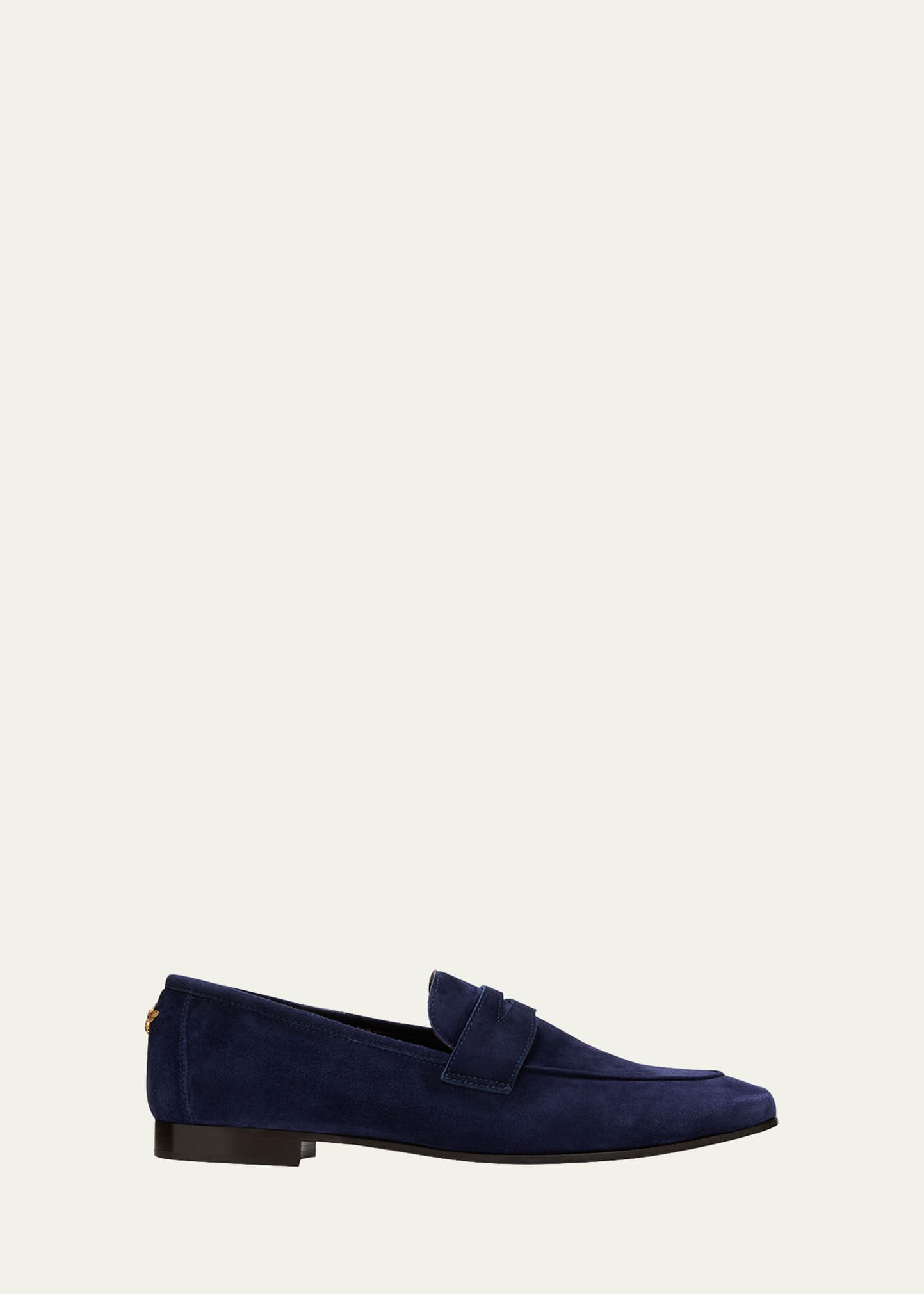 Bougeotte Suede Slip-On Penny Loafer, Navy