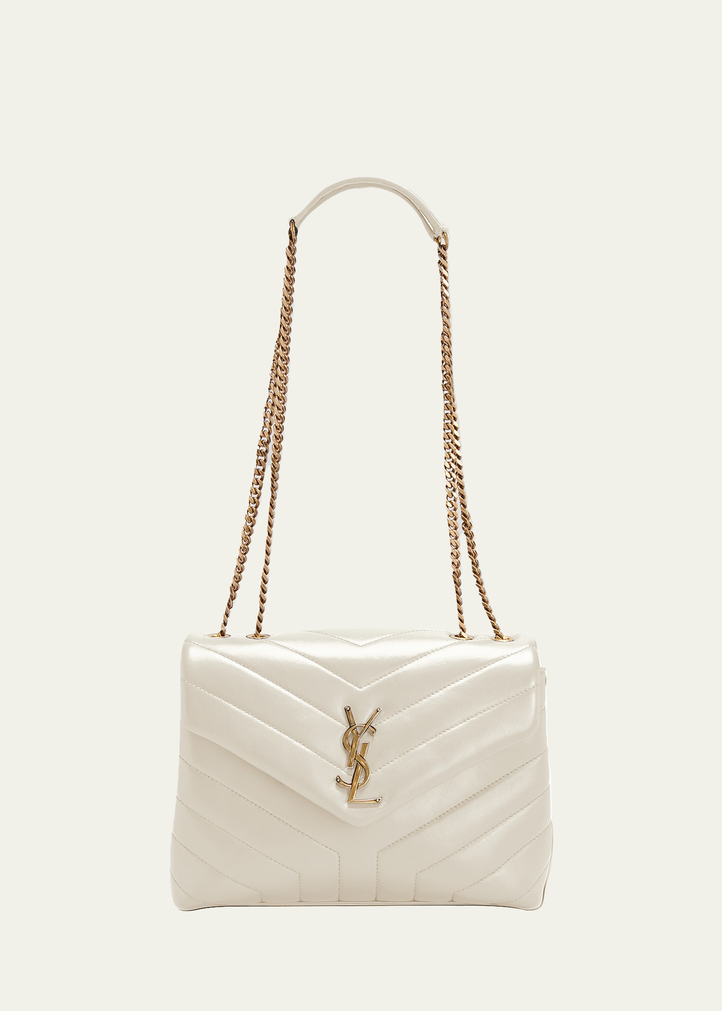 Saint Laurent Loulou Small Matelasse Calfskin Flap-Top Shoulder Bag