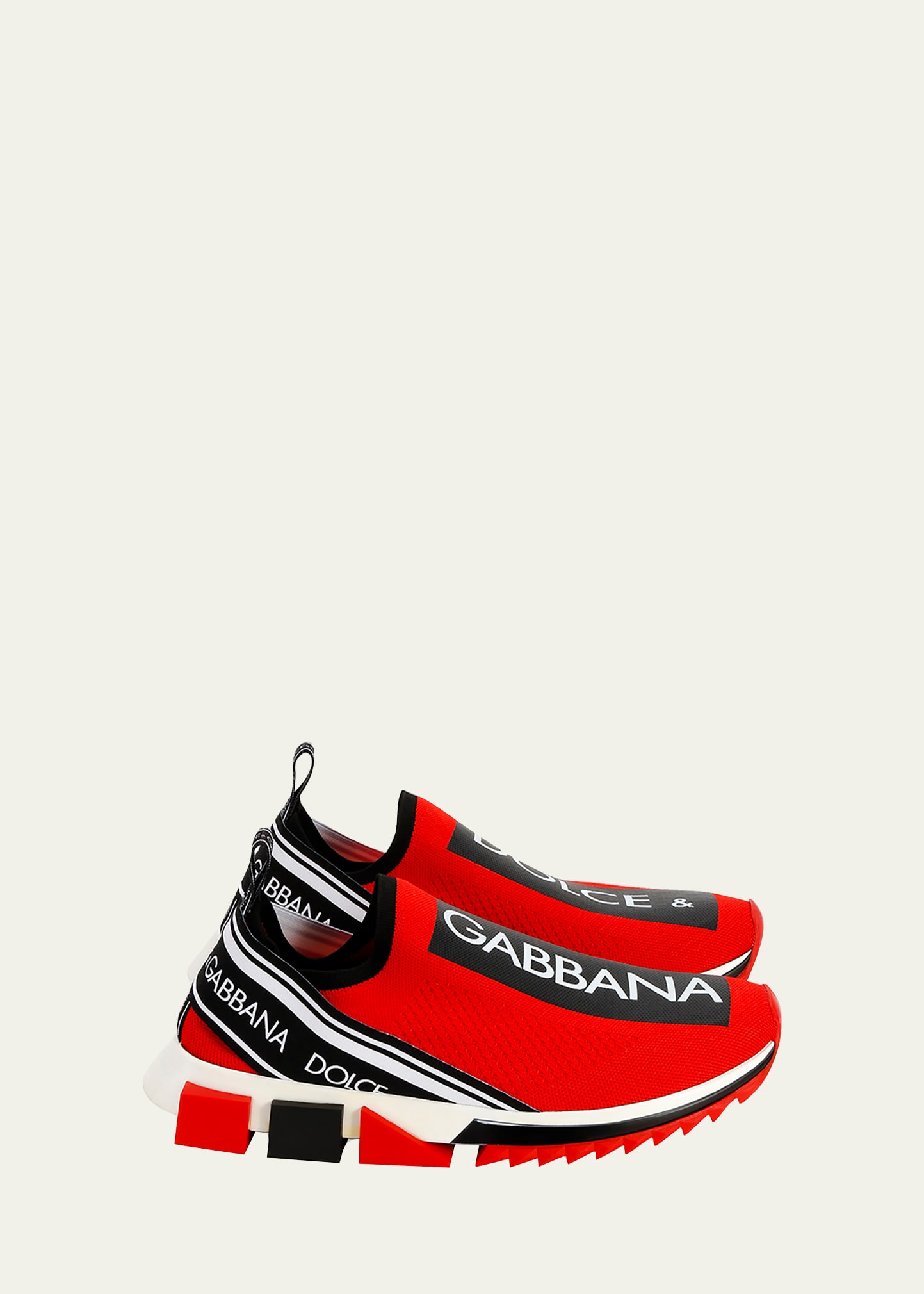 Dolce & Gabbana Men's Sorrento Logo-Stripe Sock Sneakers