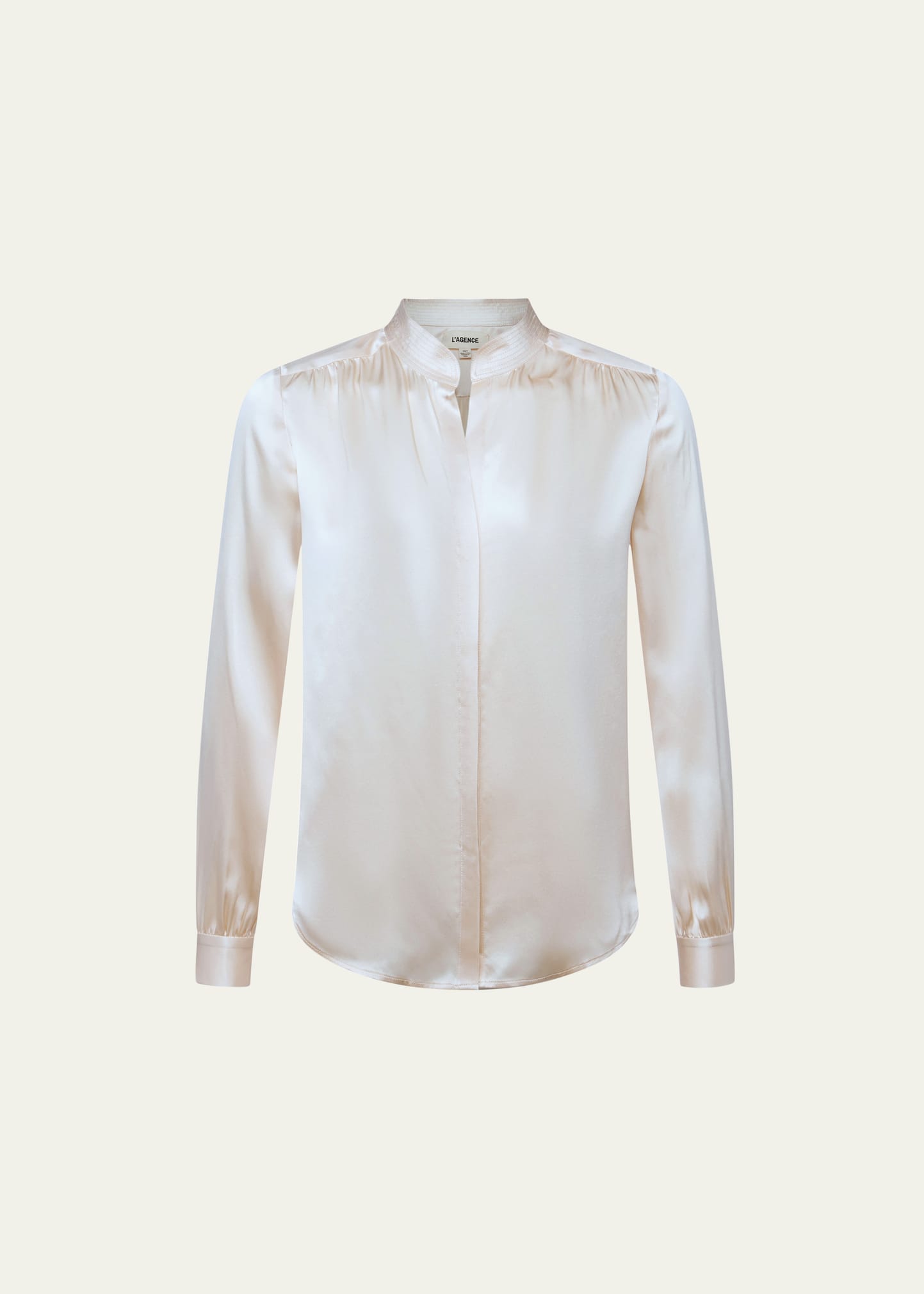 L'Agence Bianca Silk Charmeuse Button-Down Blouse