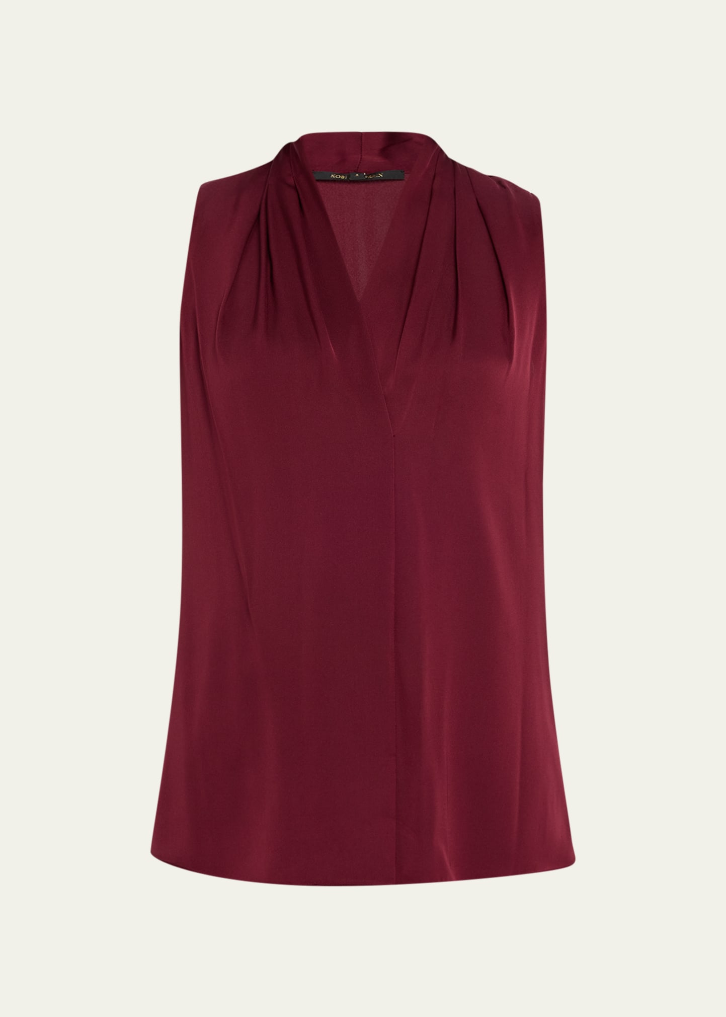 Kobi Halperin Mila Silk-stretch Sleeveless Top In Beet