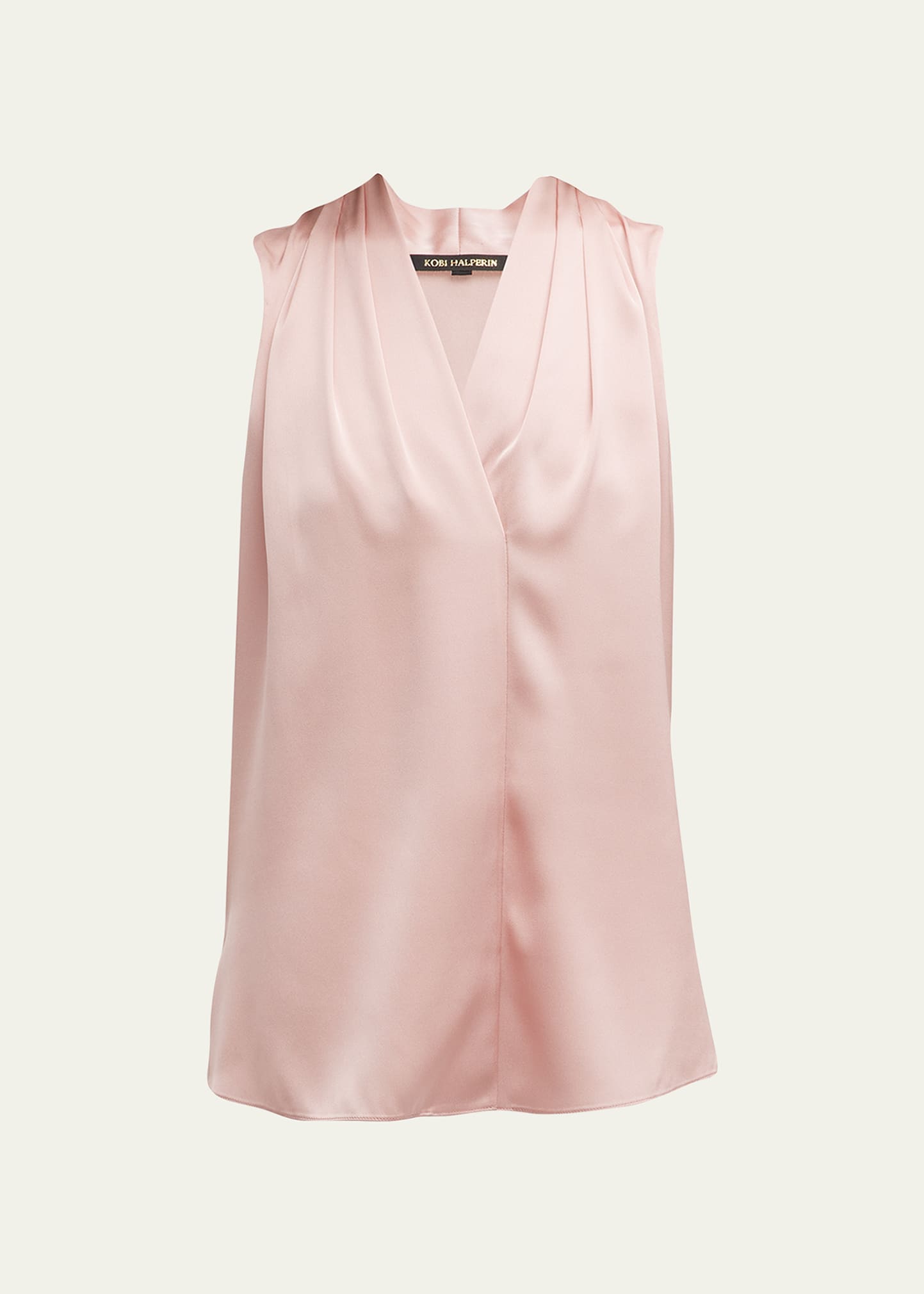 Kobi Halperin Mila Silk-stretch Sleeveless Top In Chateau Rose