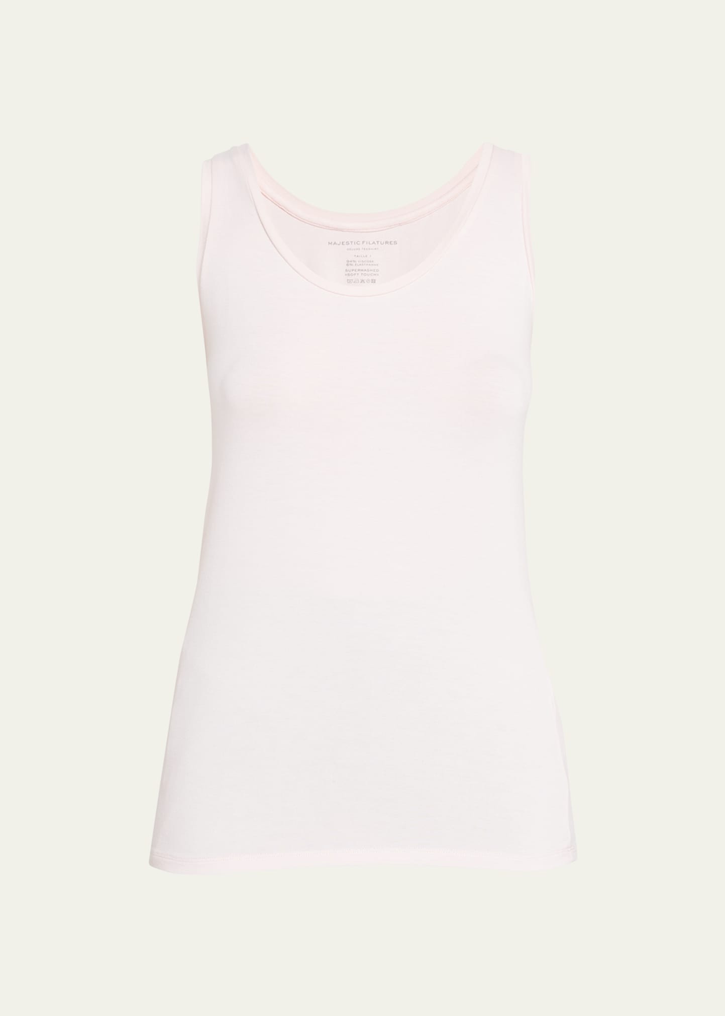Majestic Soft Touch Flat-edge Scoop-neck Tank In 188 Poudre