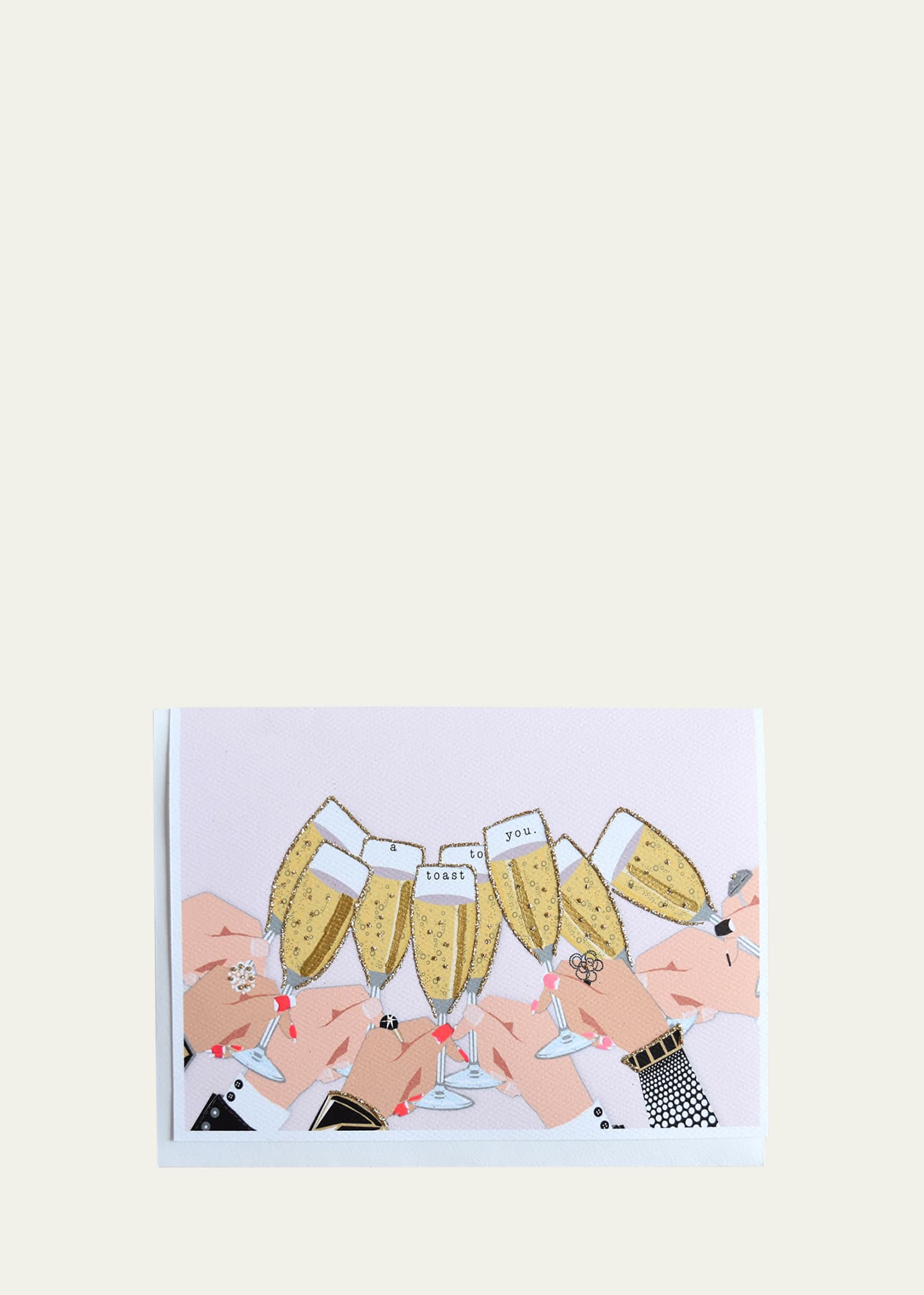 Verrier A Toast To You Greeting Card In Multi
