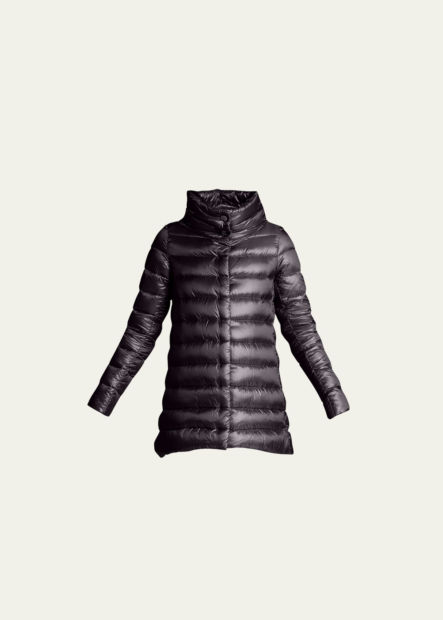 Herno Classic Funnelneck Puffer Jacket In Black
