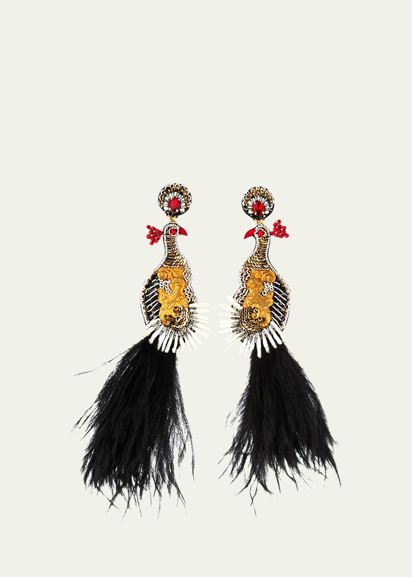 Teresa Peacock Dangle Earrings