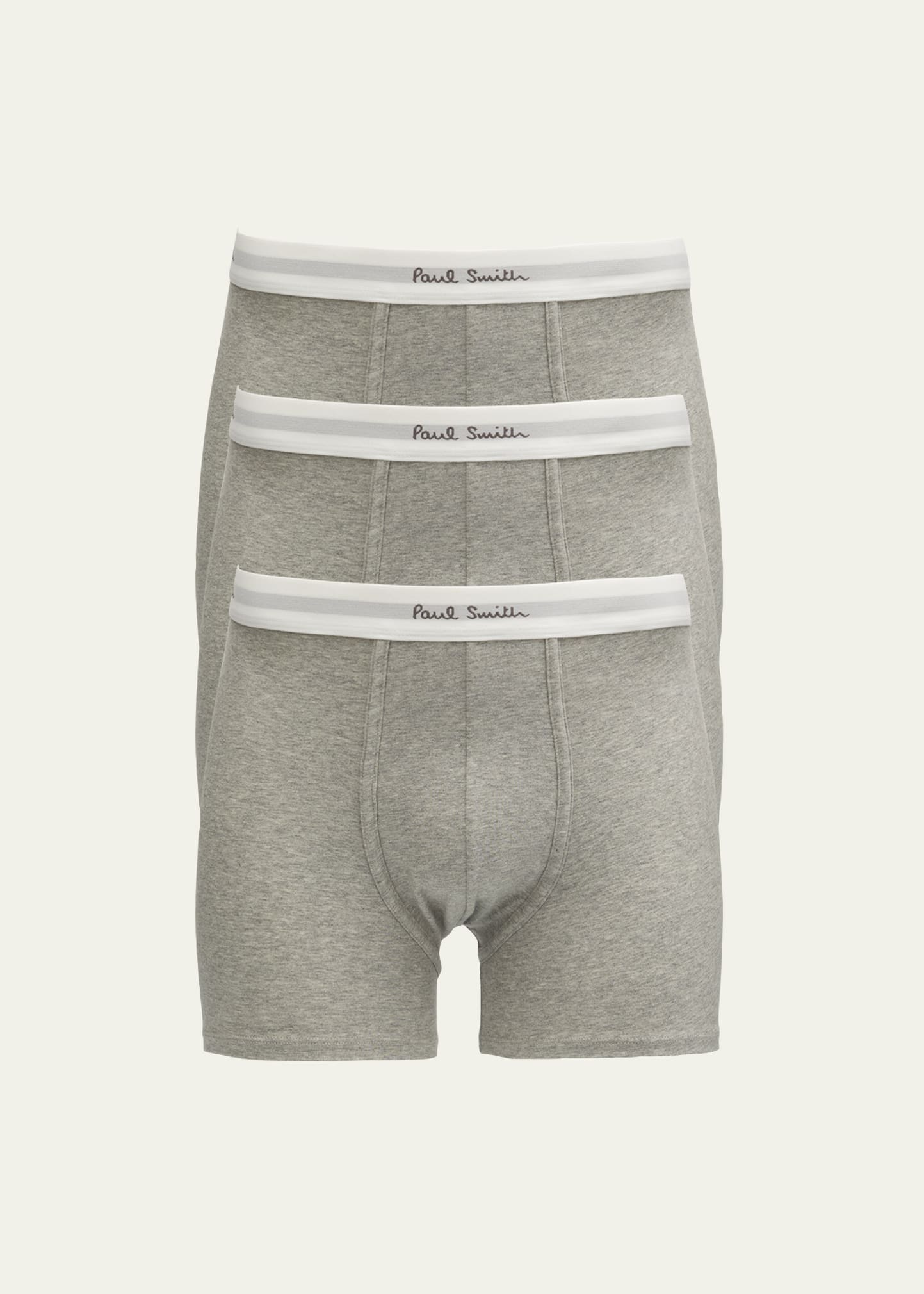 Paul Smith Men's 3-pack Long Leg Trunks In Gray