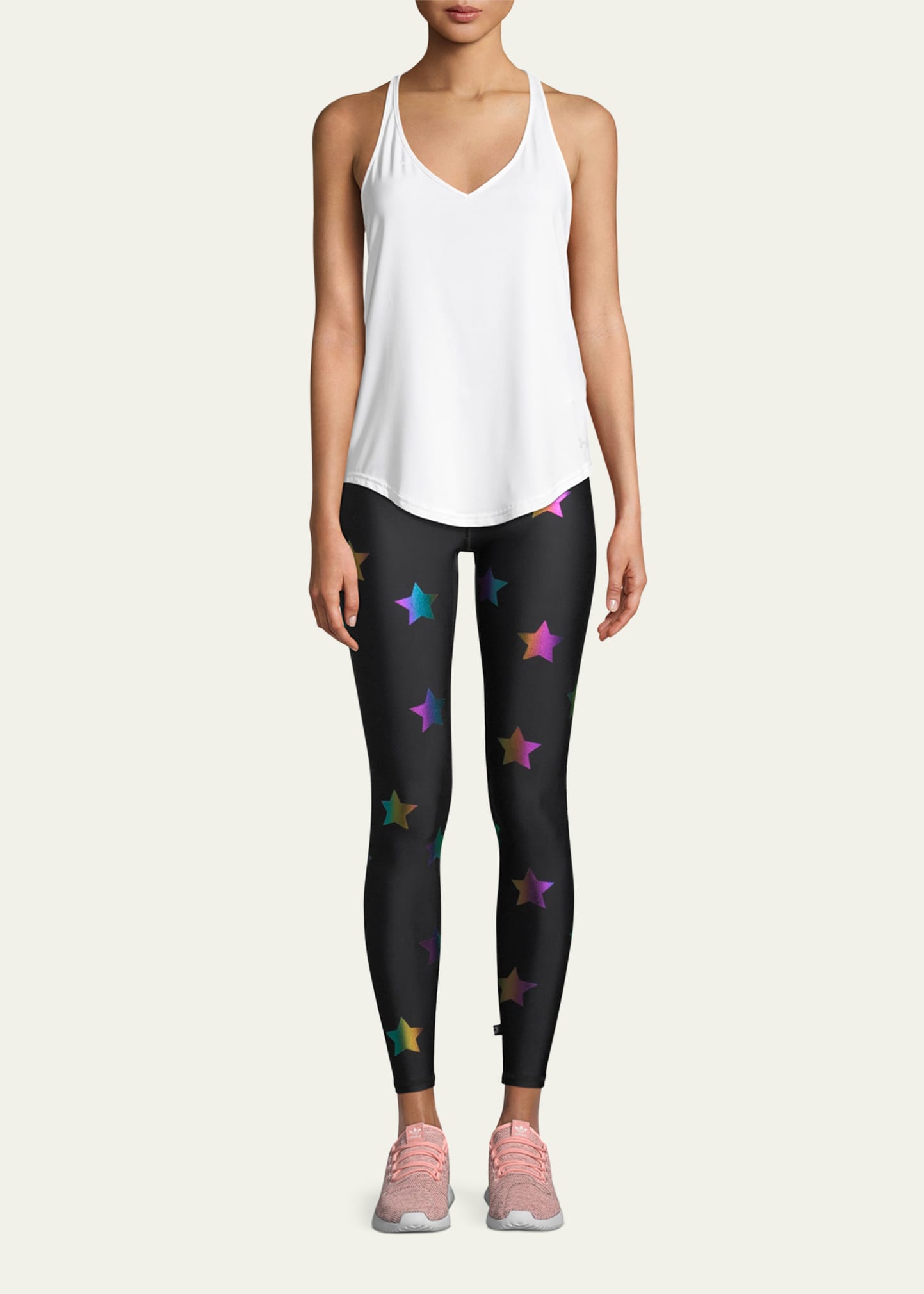 Terez Heart Floral DuoKnit High-Rise Leggings