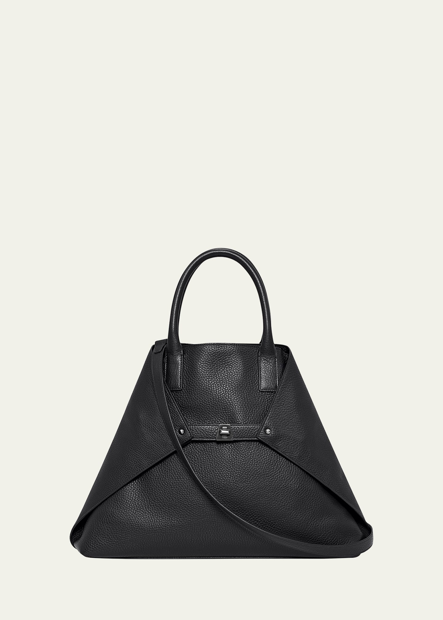 Shop Akris Ai Cervo Medium Shopper Tote Bag In Black
