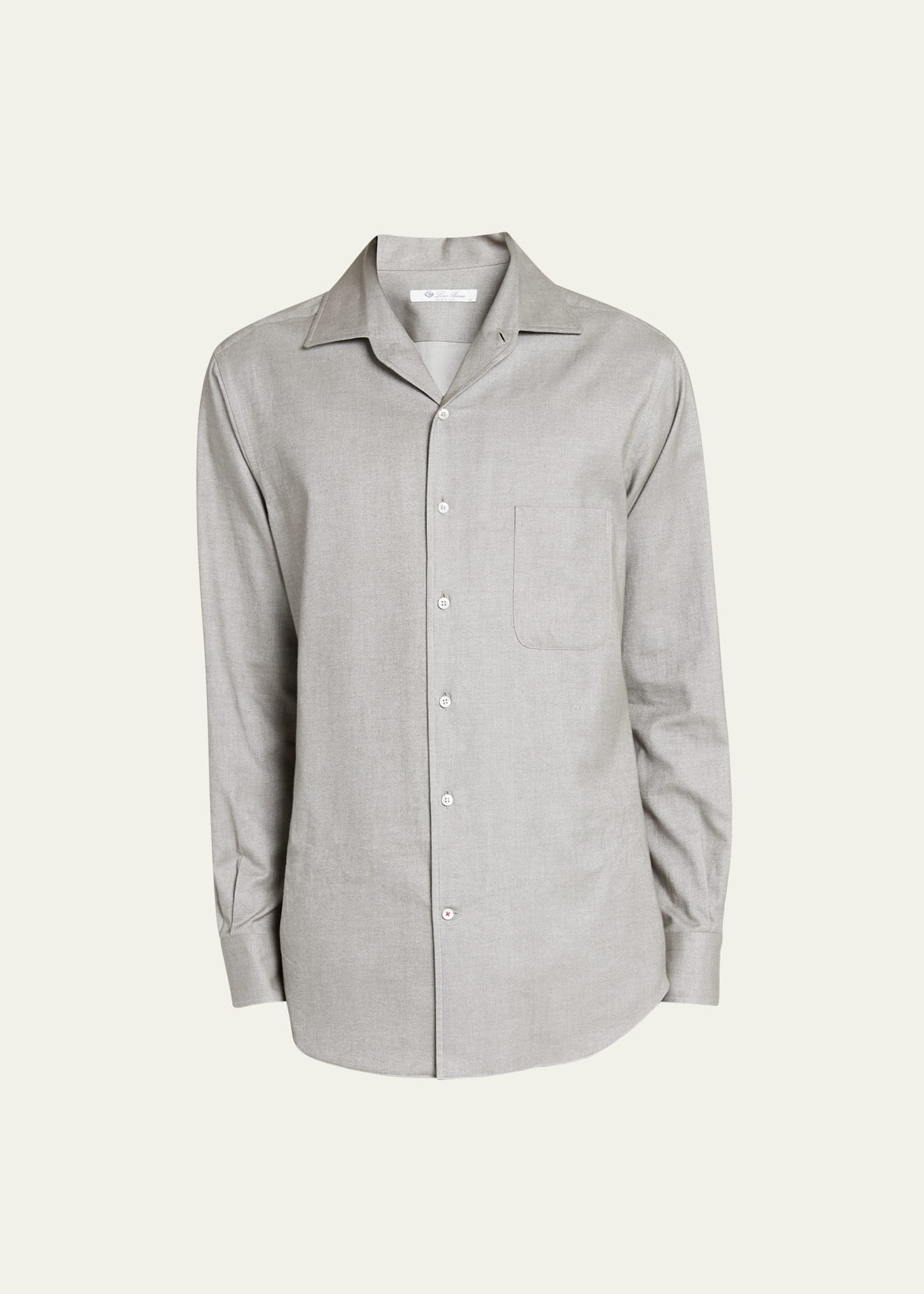 Loro Piana Andre Button-down Shirt In D0gv Sage Beige