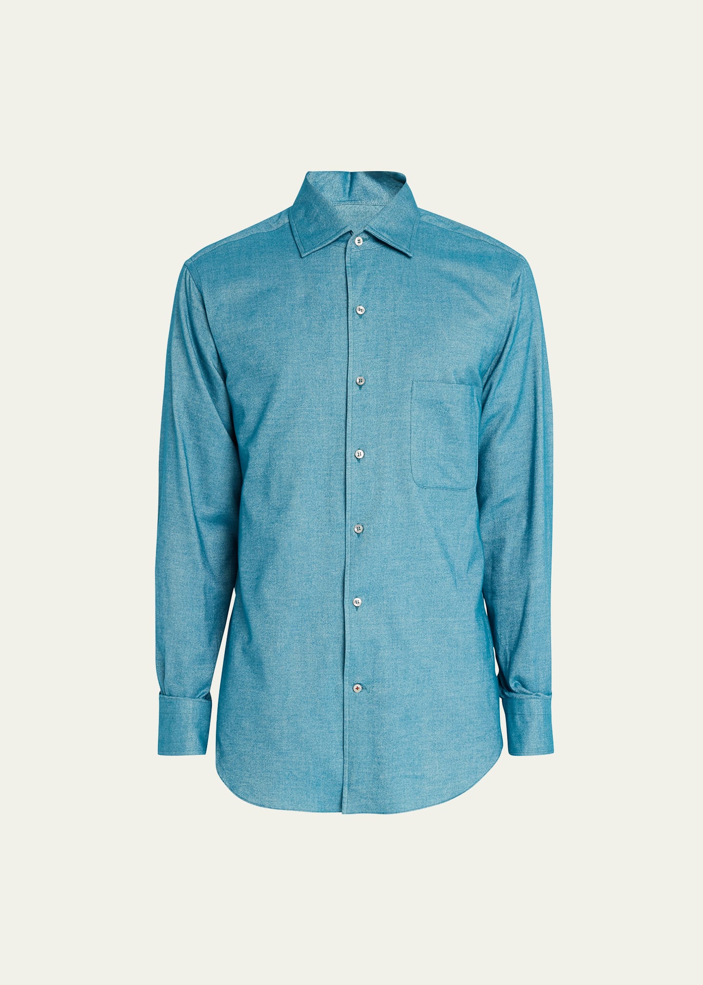 Loro Piana Andre Button-down Shirt In 50m0 Indigo Green