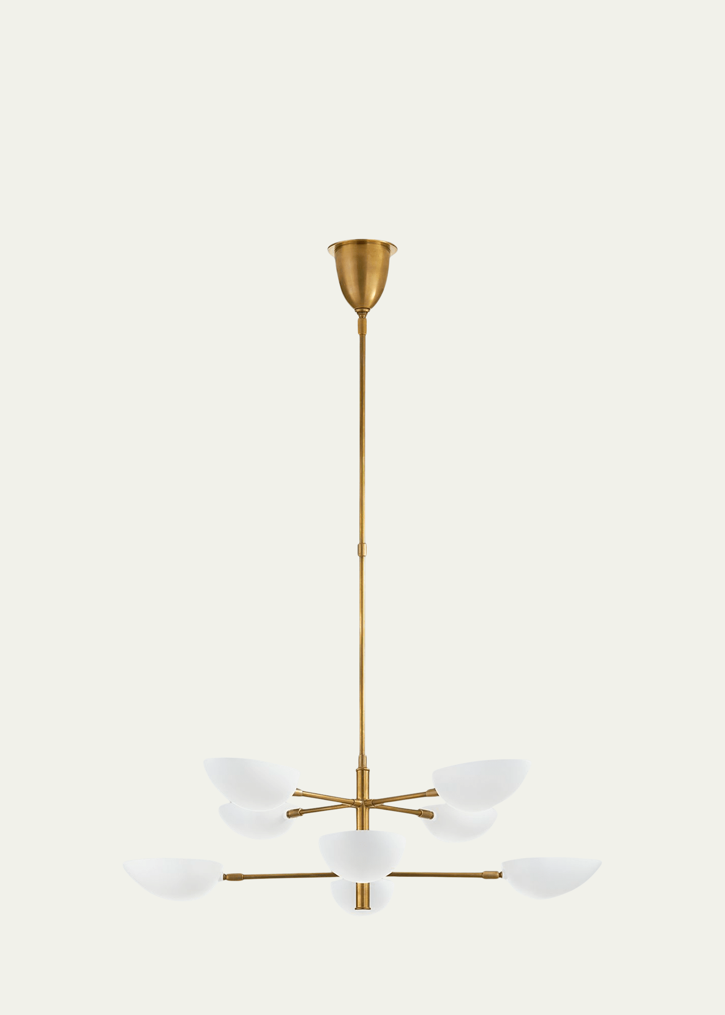 Visual Comfort Signature Graphic Large Two Tier Chandelier By Aerin In Black And Gold