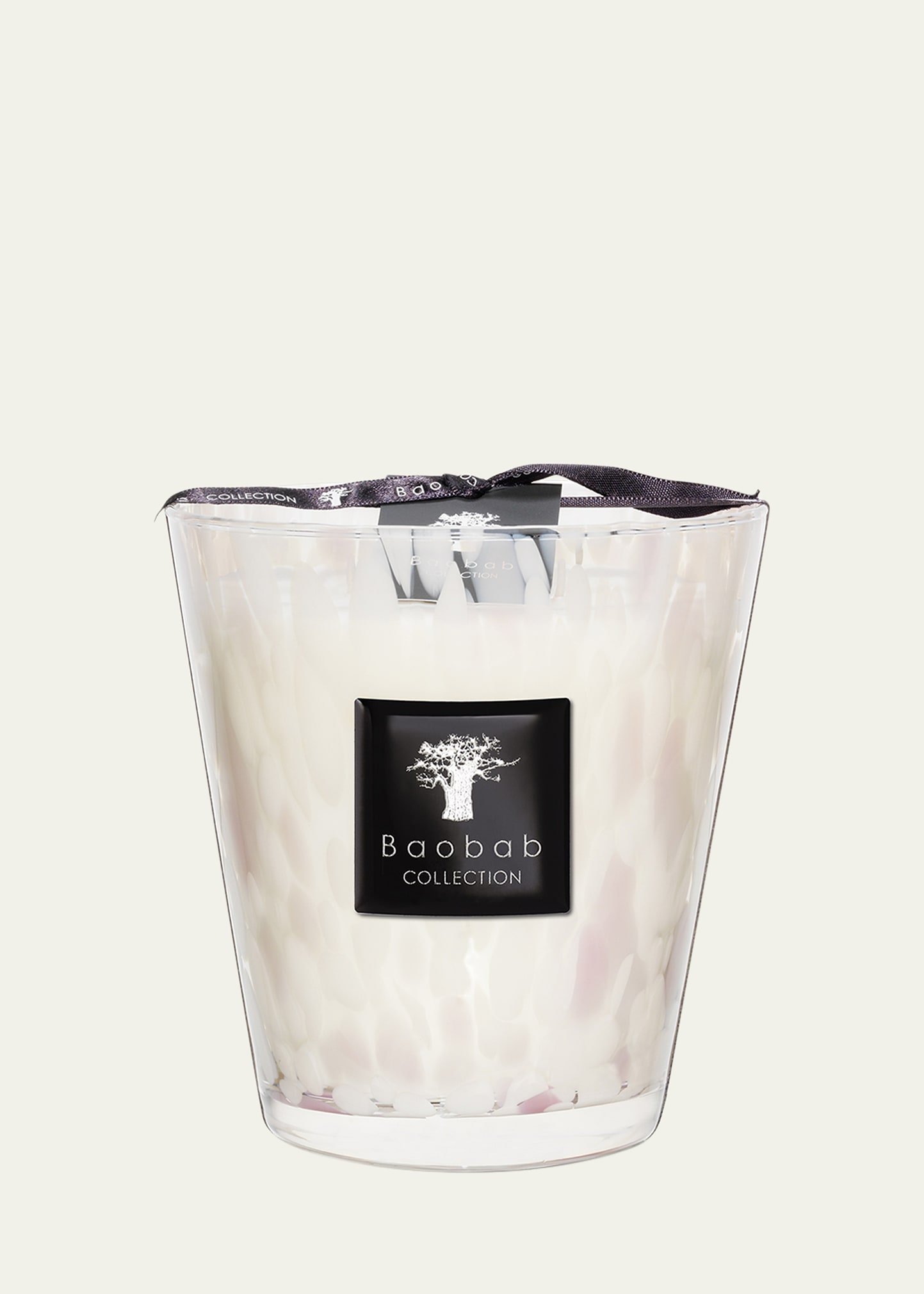 Baobab Collection White Pearls Candle, 6.3"