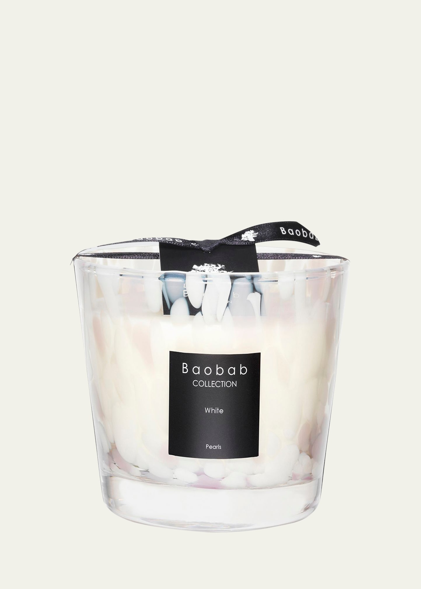 White Pearls Candle, 4"