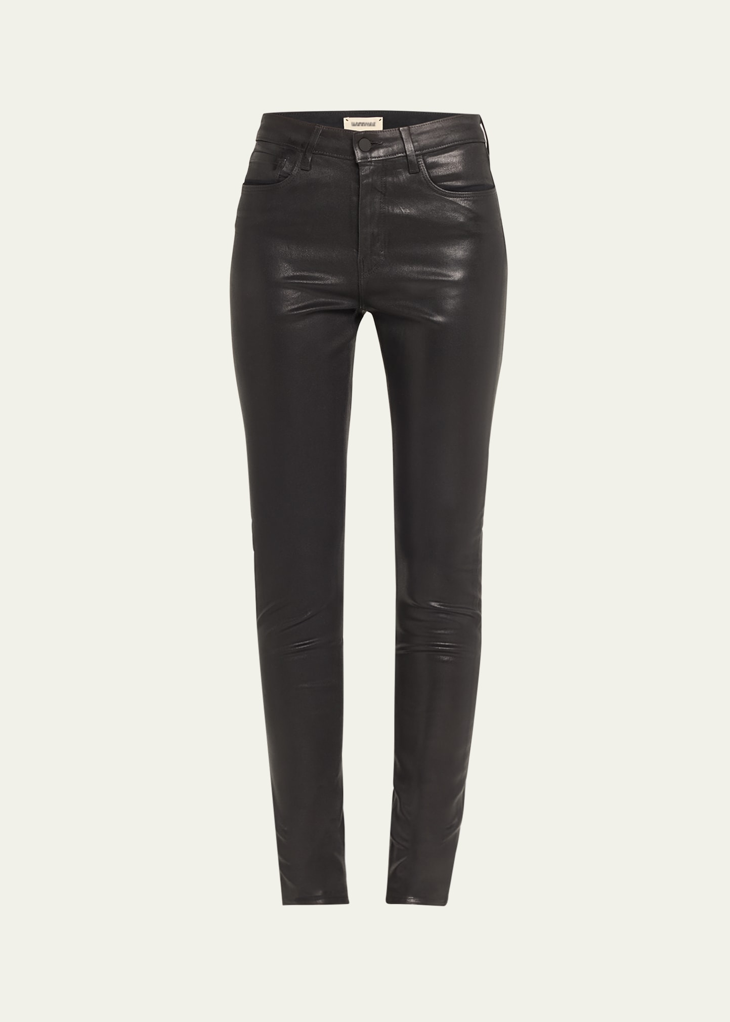 Margot Coated High-Rise Skinny Ankle Jeans