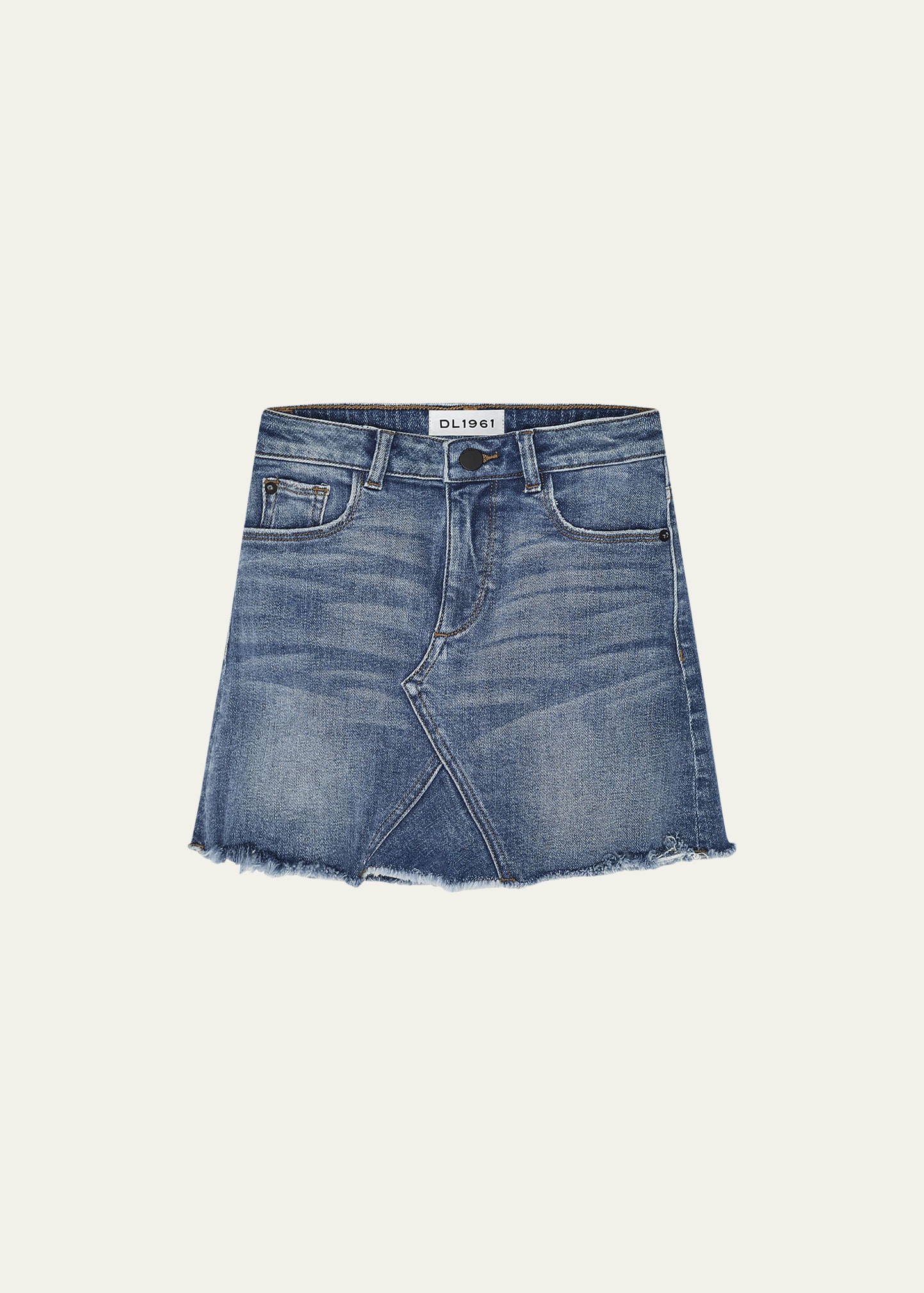 Girls' Jenny Raw-Edge Denim Mini Skirt, Size 7-16