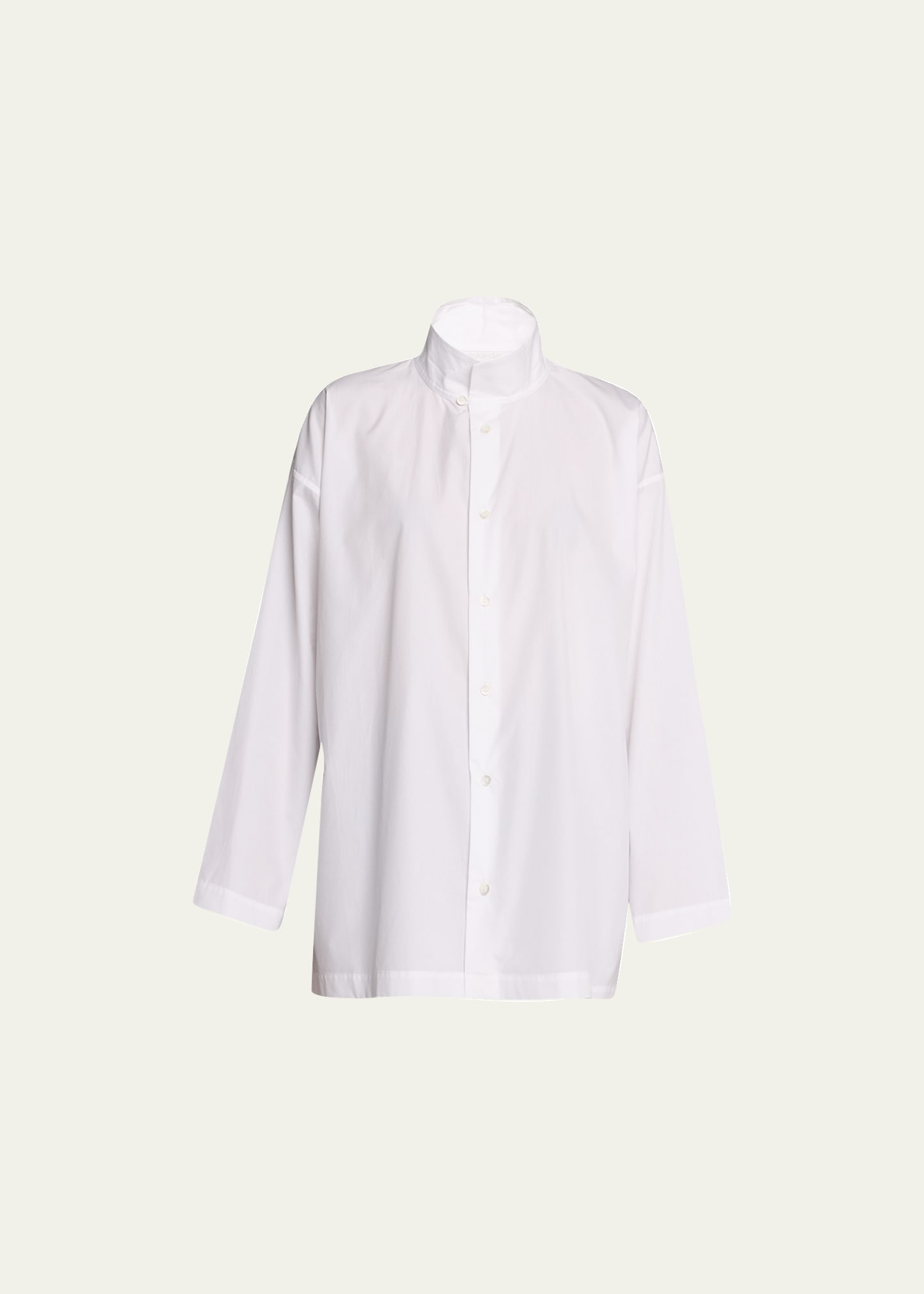 Slim A-Line Two Collar Shirt With Step Insert (Long Length)