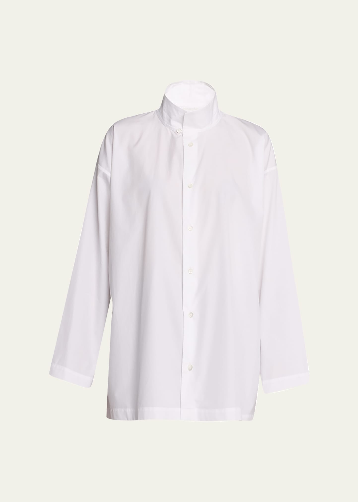 Slim A-Line Two Collar Shirt With Step Insert (Long Length)