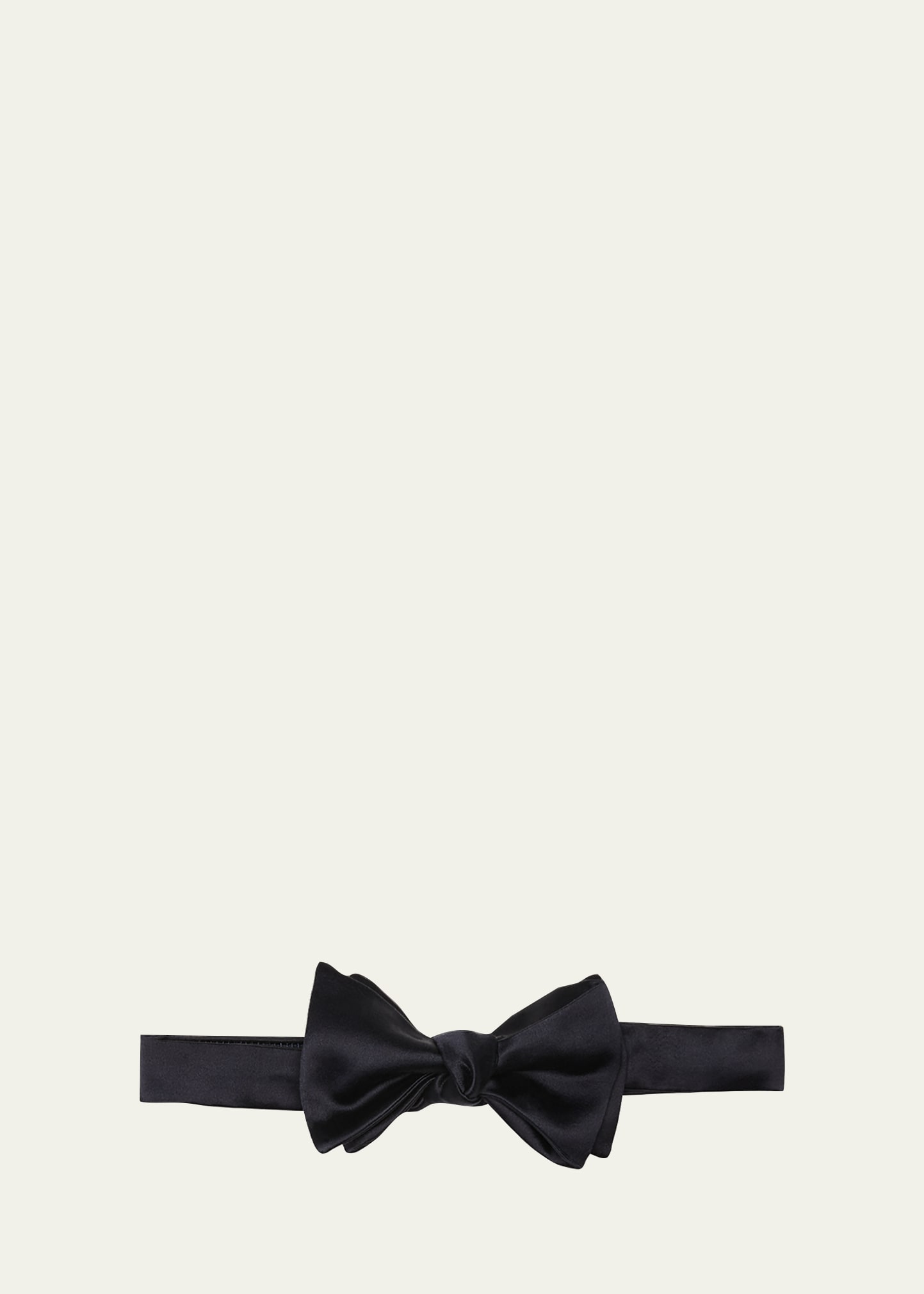 Shop Brunello Cucinelli Basic Solid Silk And Cotton Bow Tie In Night