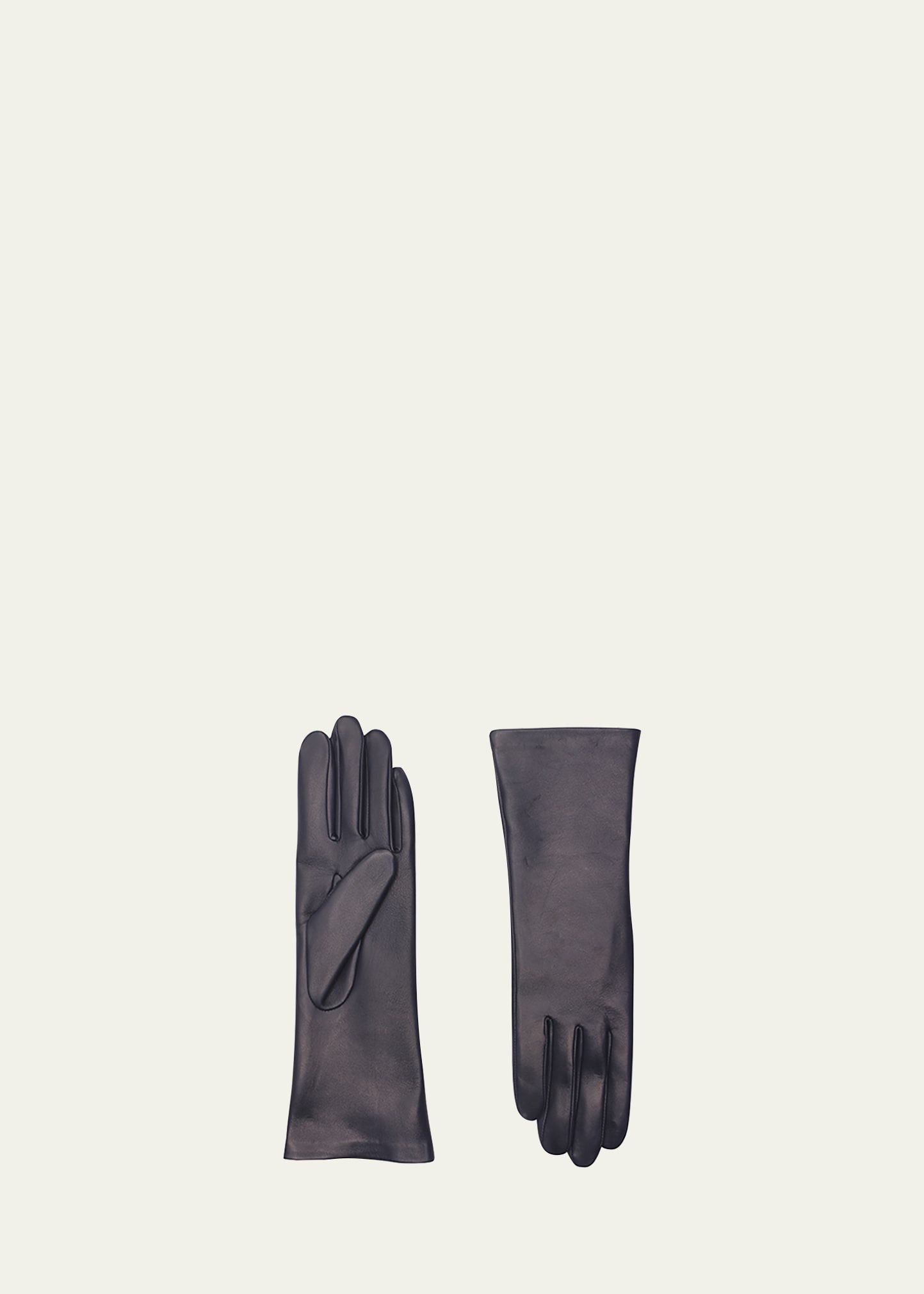 Agnelle Classic Leather Gloves In Baltique