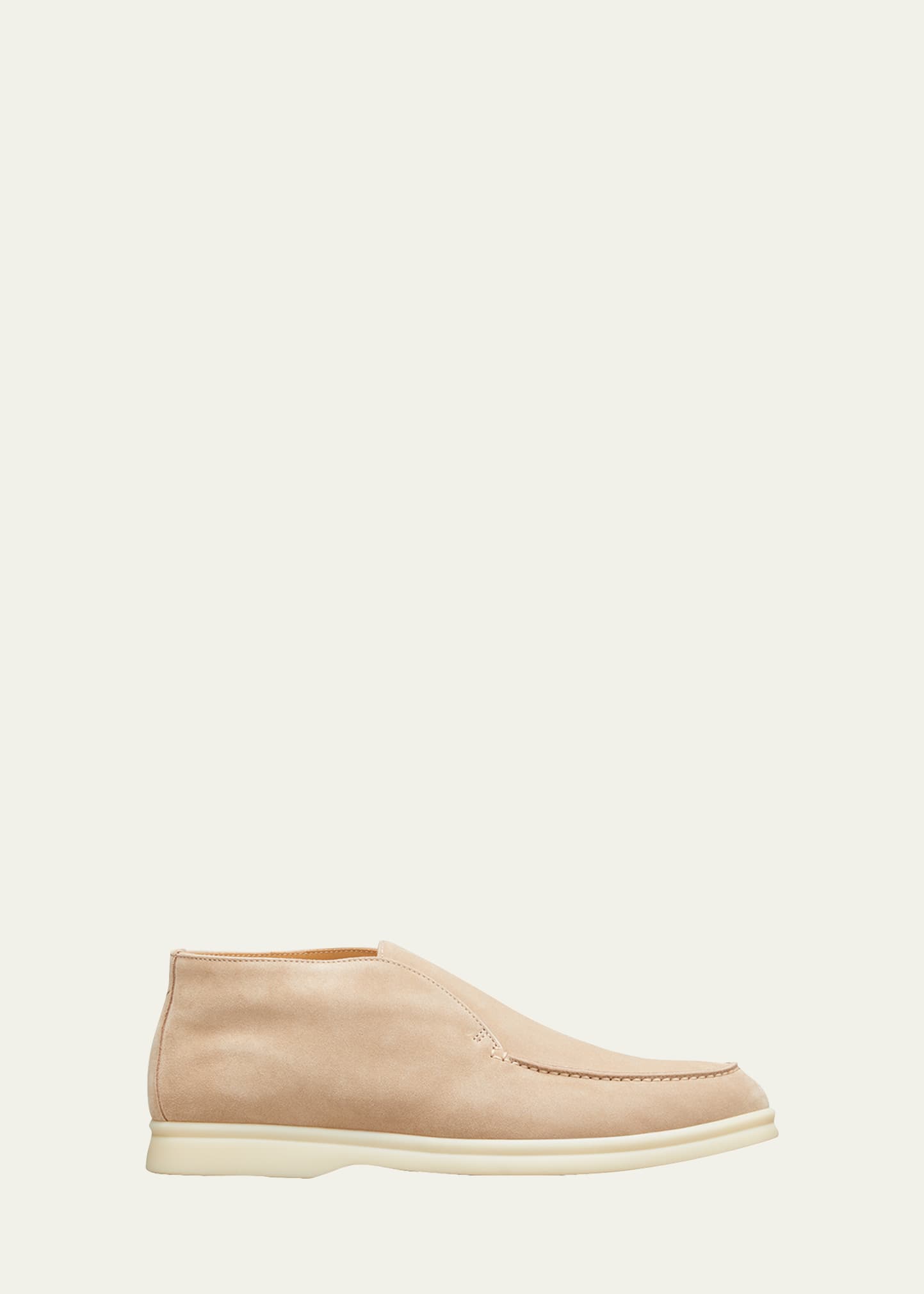 Loro Piana Open Walk Suede Booties In D0ee Windy Dunes