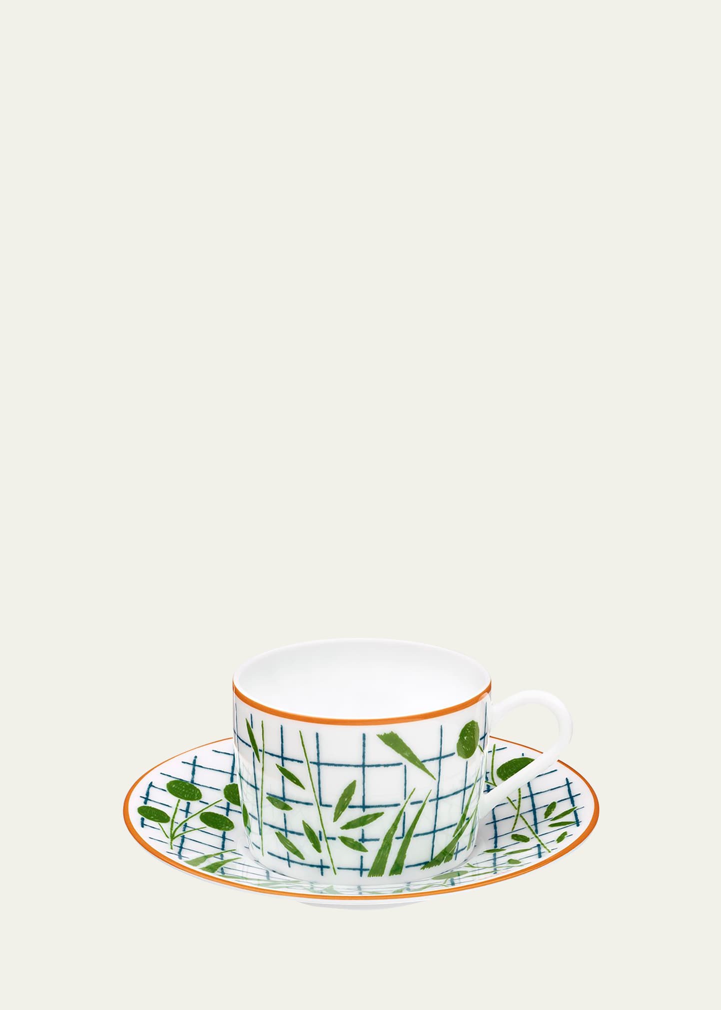 Hermes A Walk In The Garden Teacup & Saucer Set In Multi