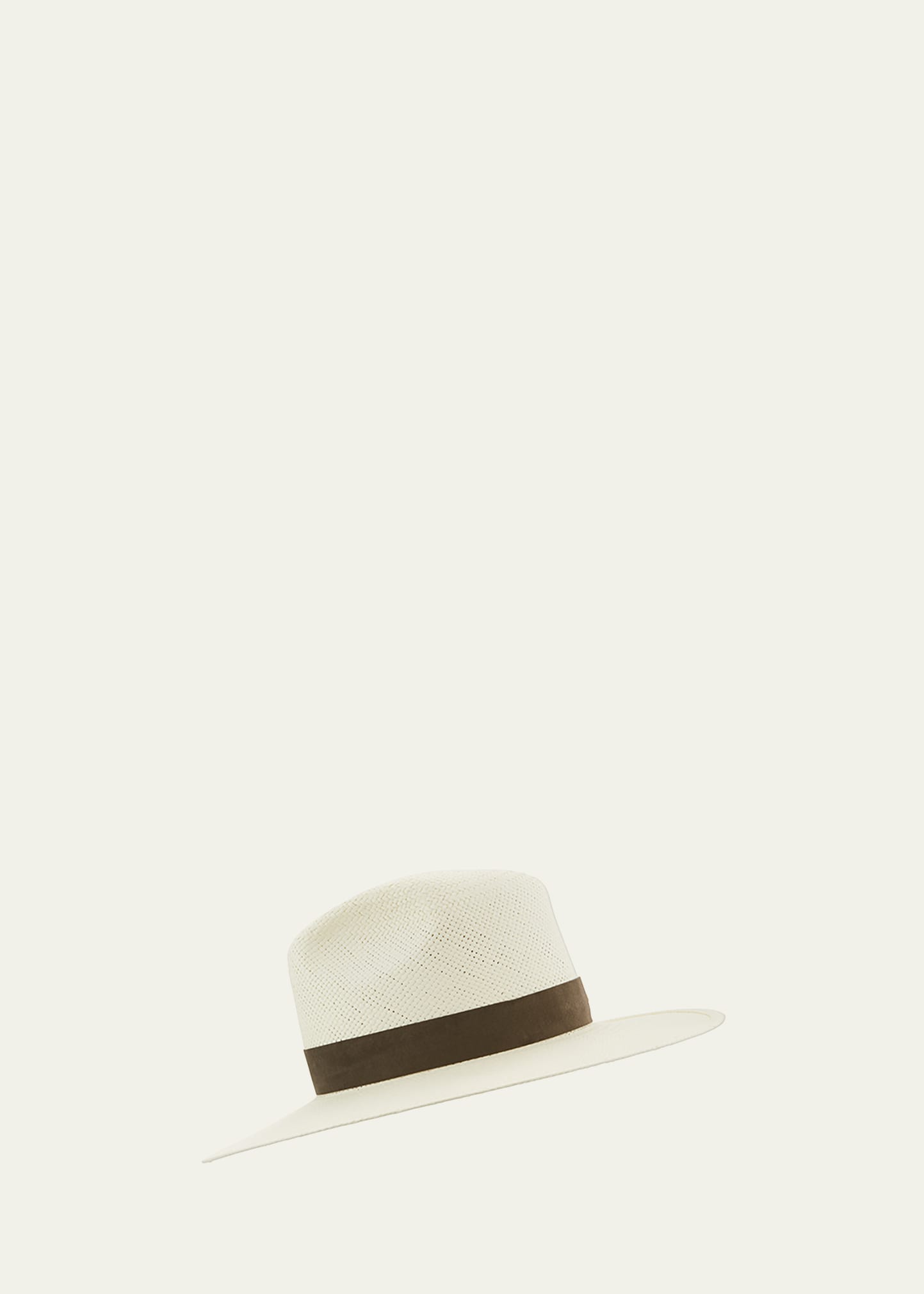 Shop Janessa Leone Marcell Packable Straw Fedora Hat In White