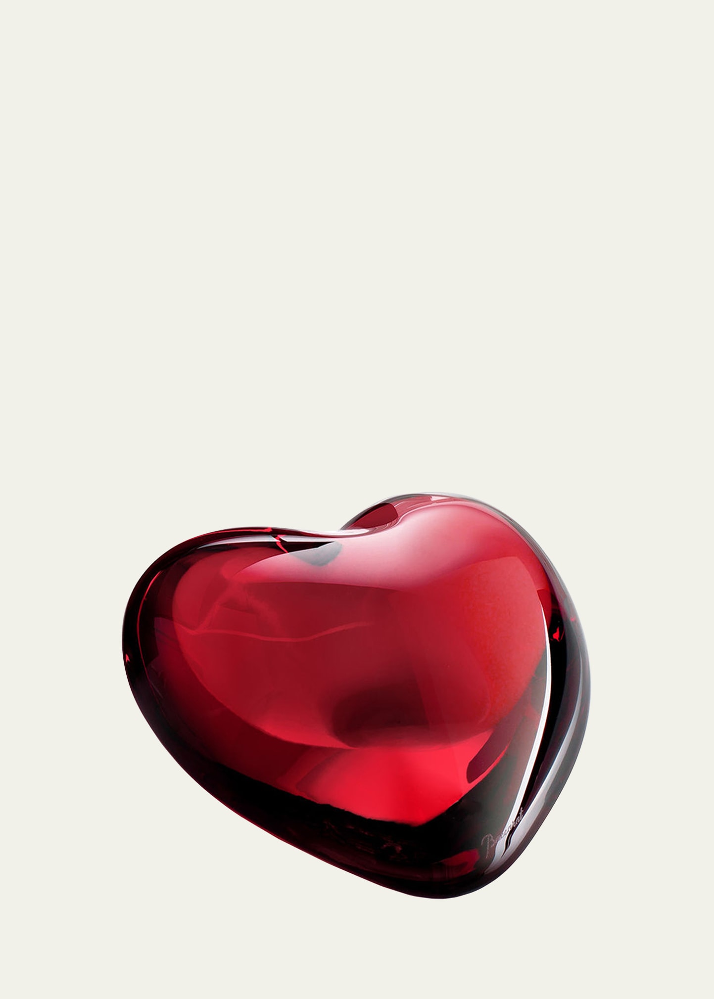 Shop Baccarat Clear Puffed Heart In Ruby