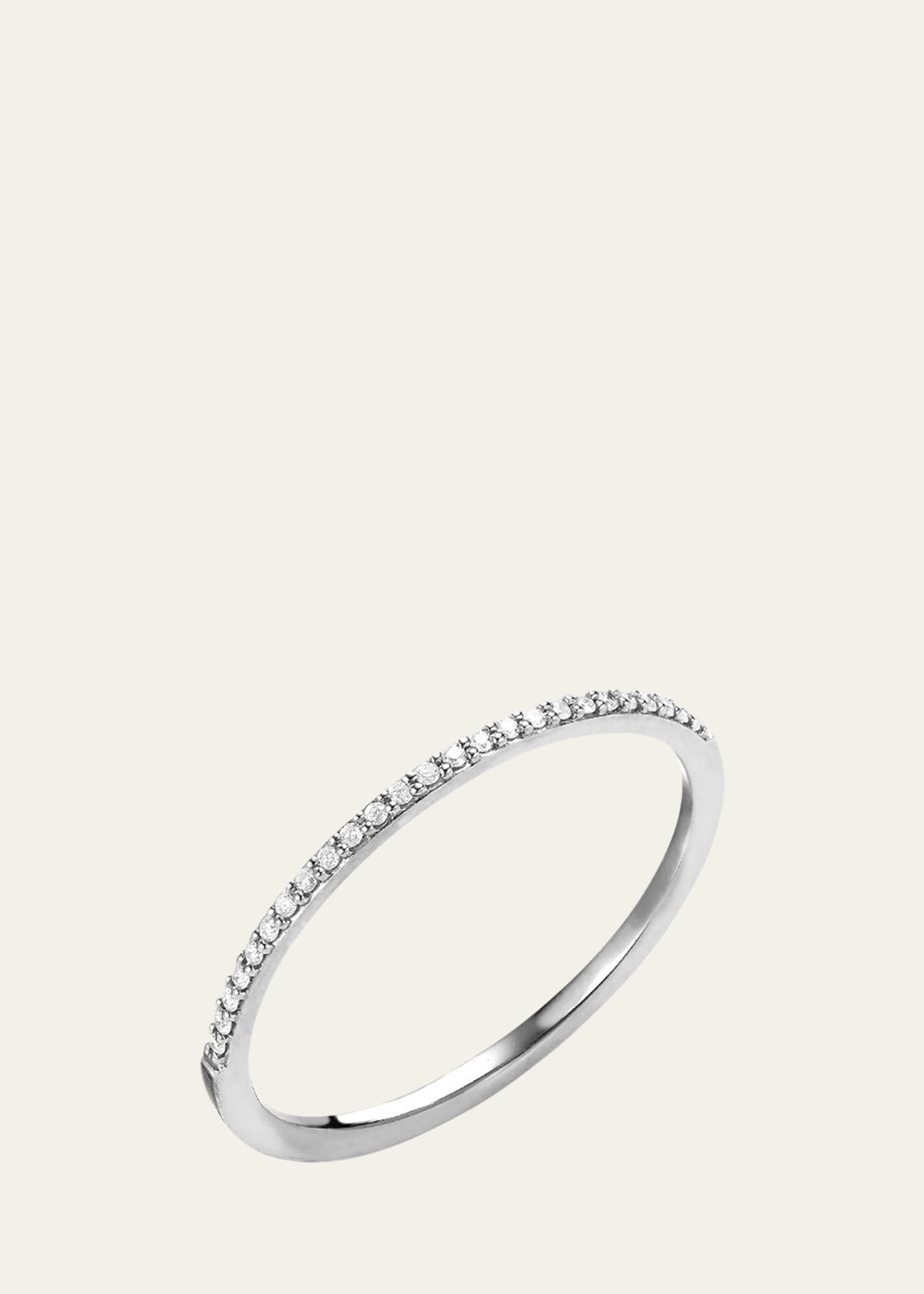 LANA JEWELRY 14k Gold Thin Flawless Diamond Stack Ring