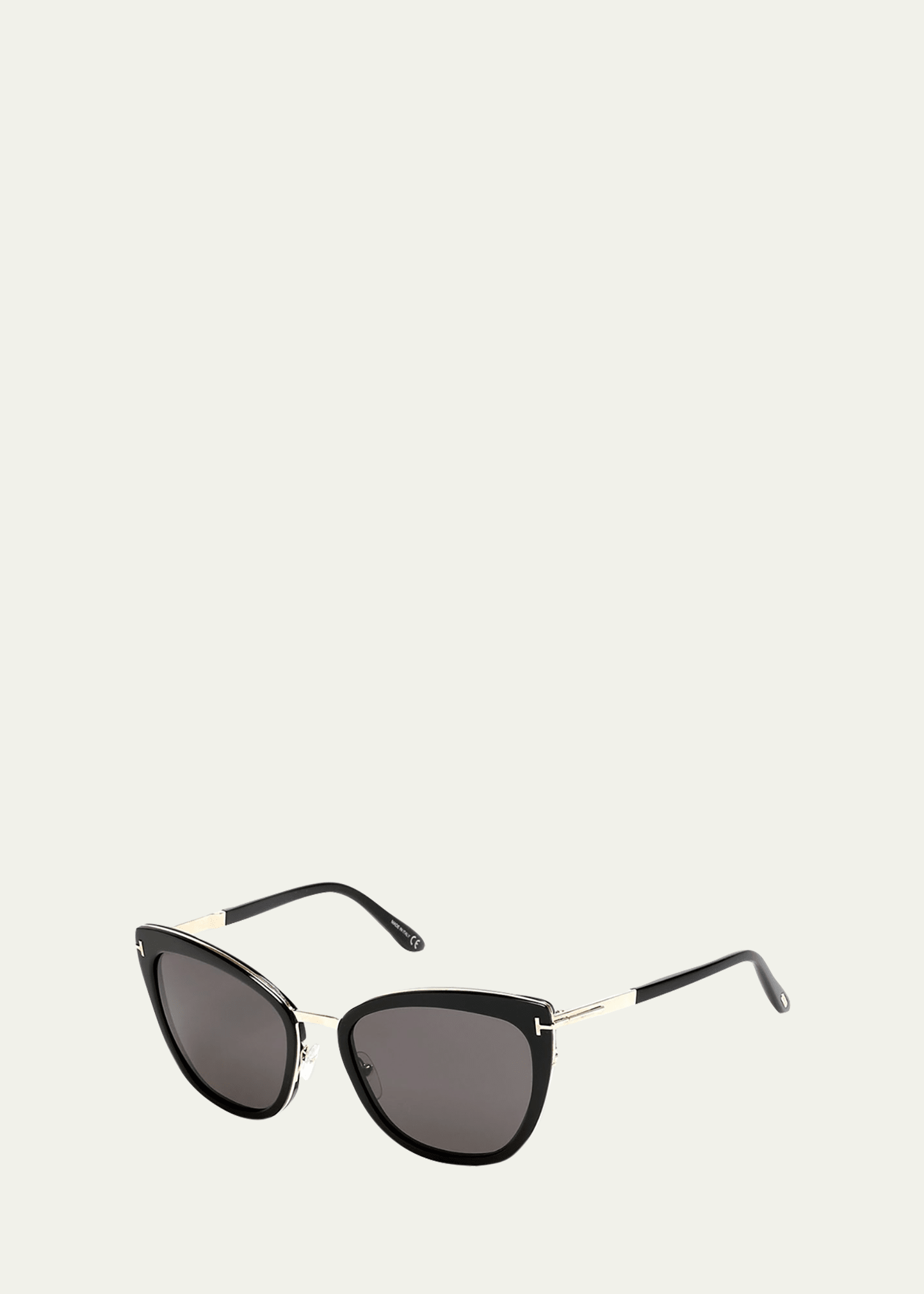 Tom Ford Simona Cat-eye Metal & Acetate Sunglasses In Black