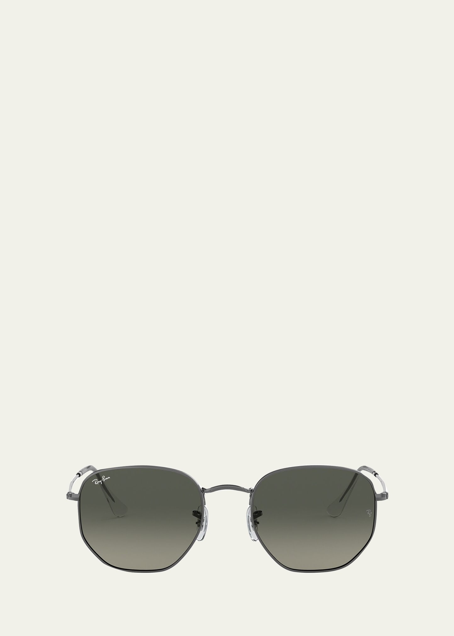 Ray Ban Square Steel Monochromatic Sunglasses In Gunmetal