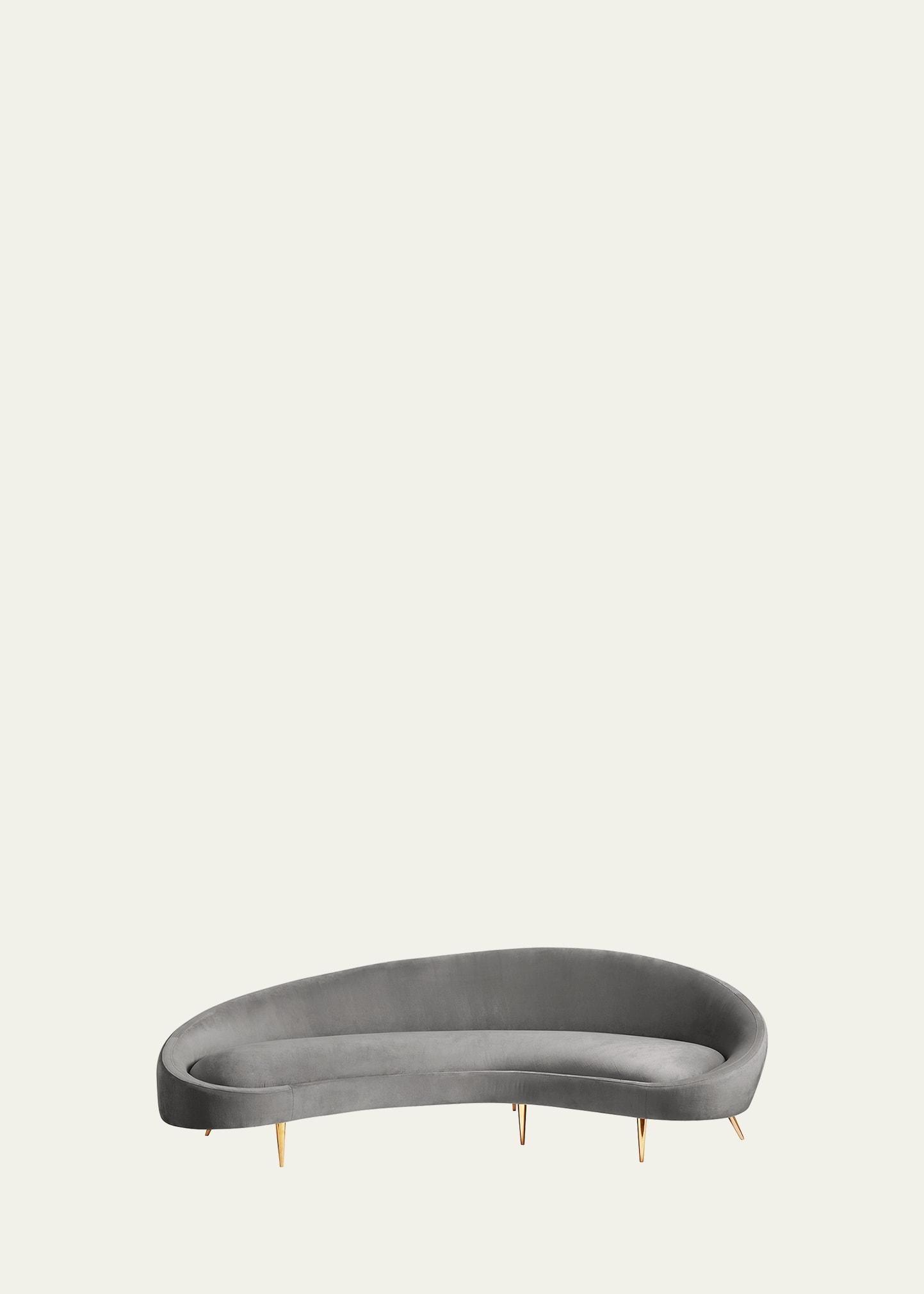 Jonathan Adler Ether Curved Sofa In Grey