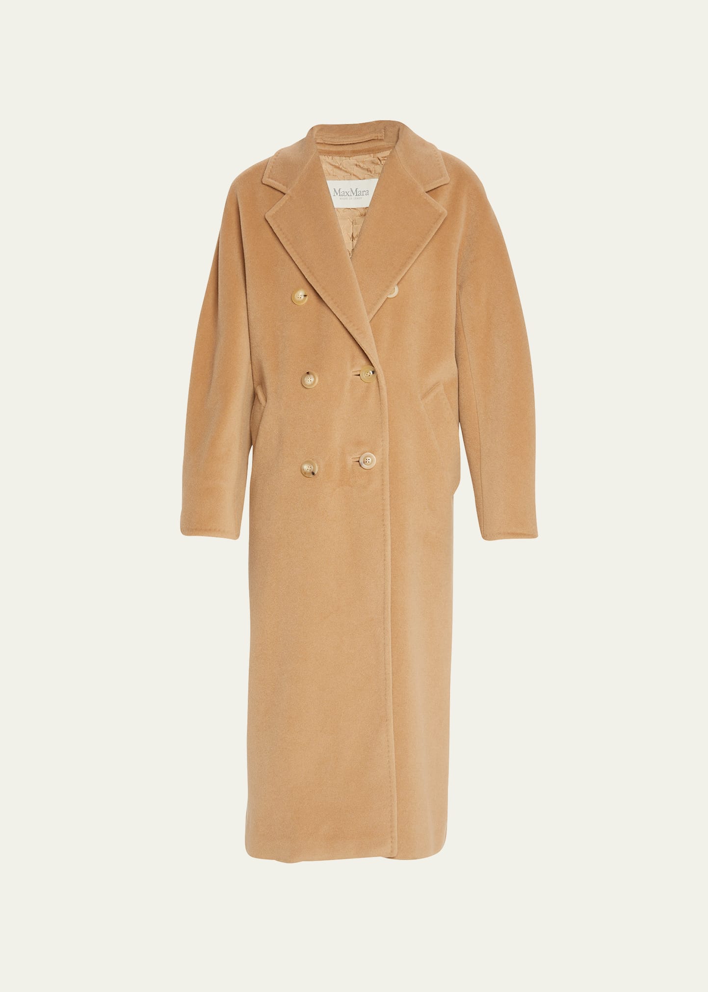 MAX MARA WOOL-CASHMERE DOUBLE-BREASTED MADAME COAT 