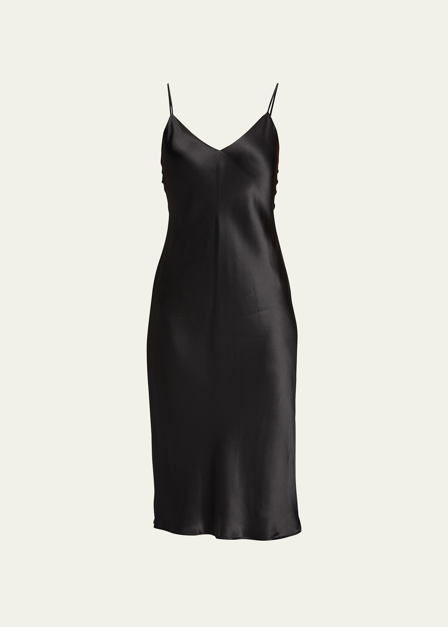 L'Agence Jodie V-Neck Silk Slip Dress
