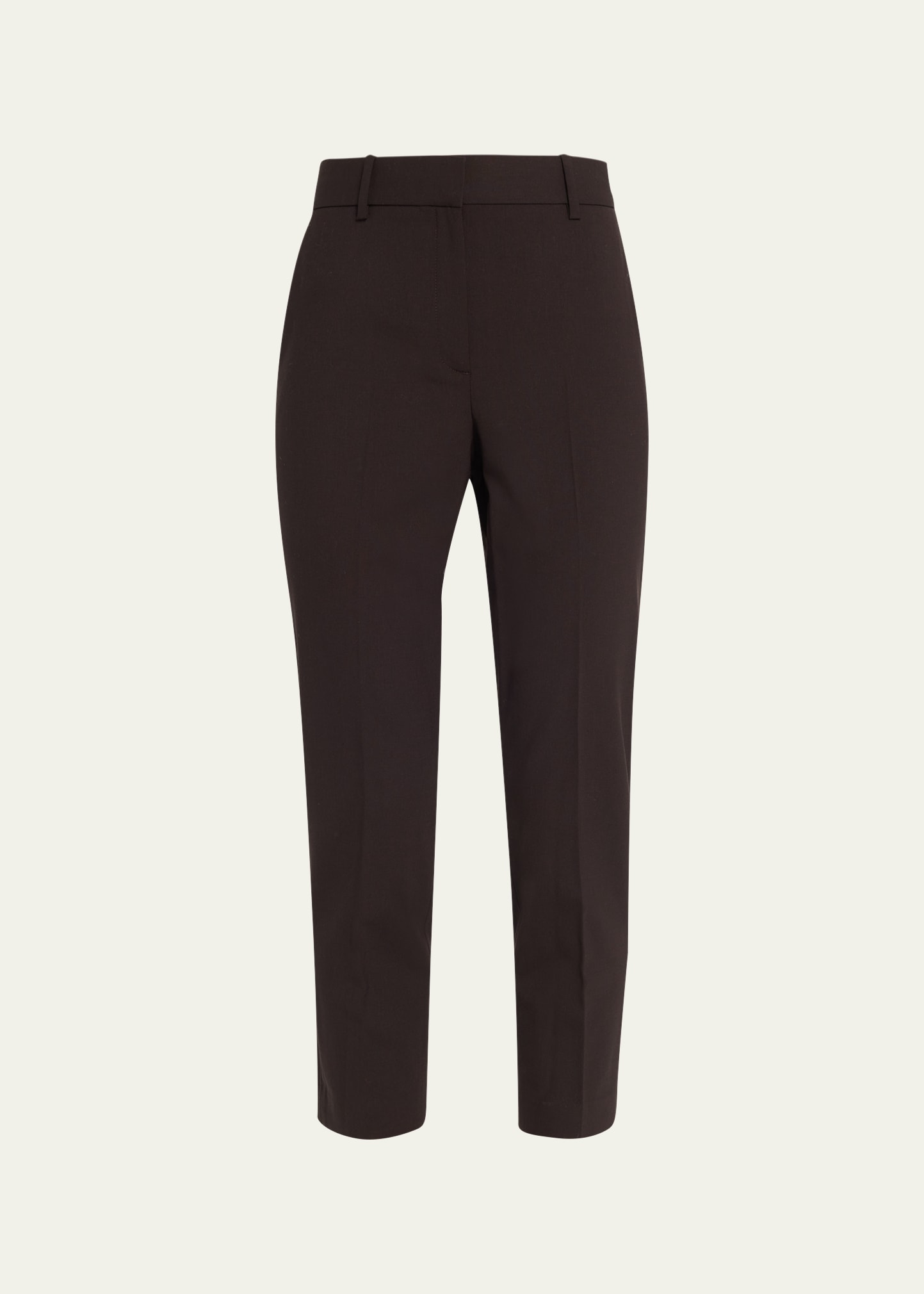 Theory Treeca Wool Blend Crop Pants In Mnk