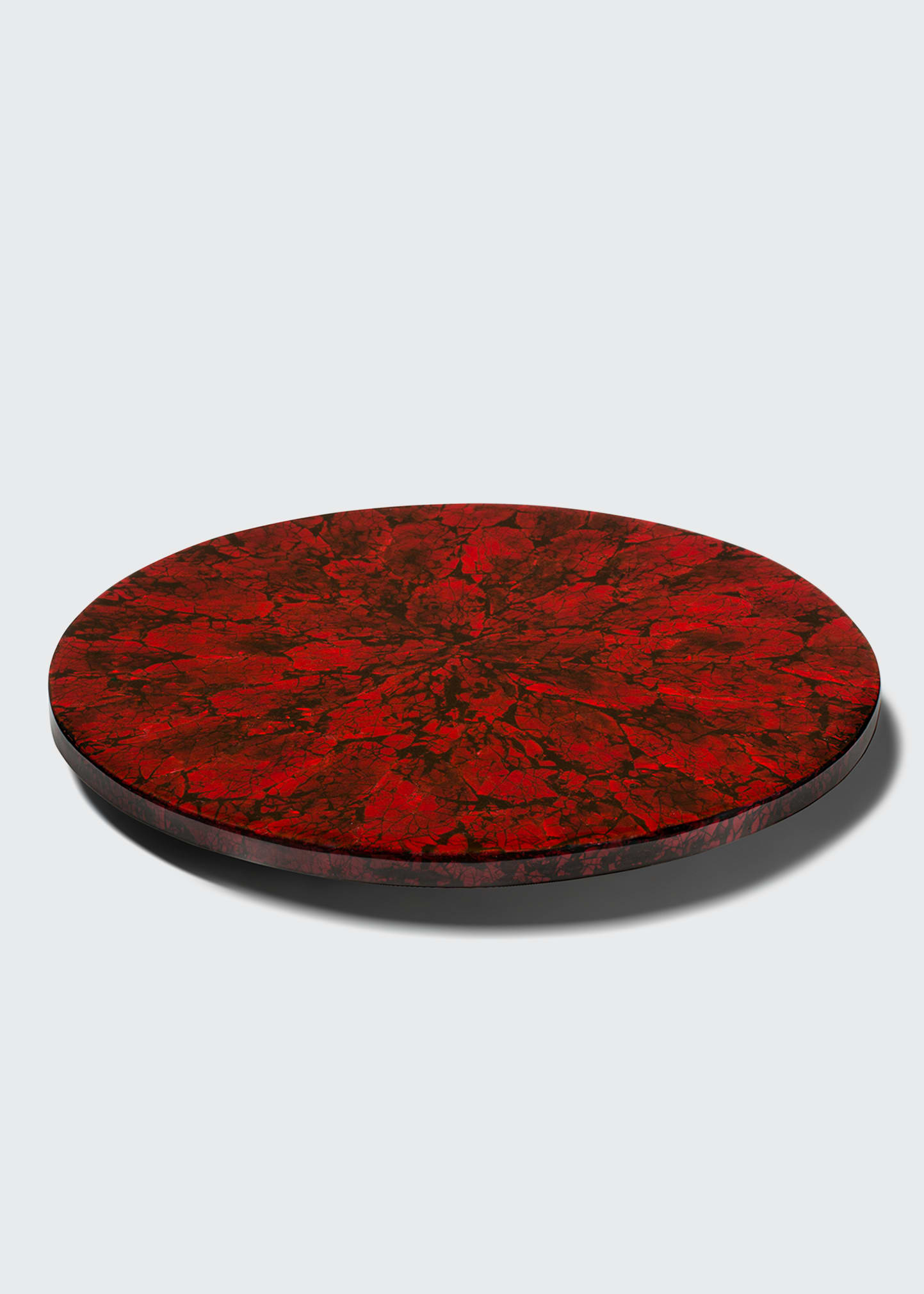 Mother of Pearl Revolving Tray, Red