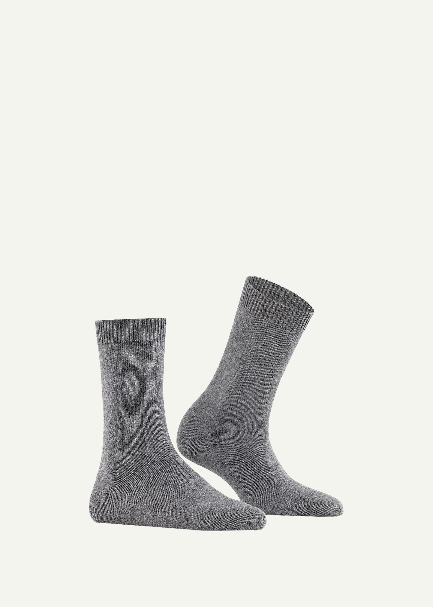 Falke Cashmere & Wool-blend Cozy Socks In Grey Mix