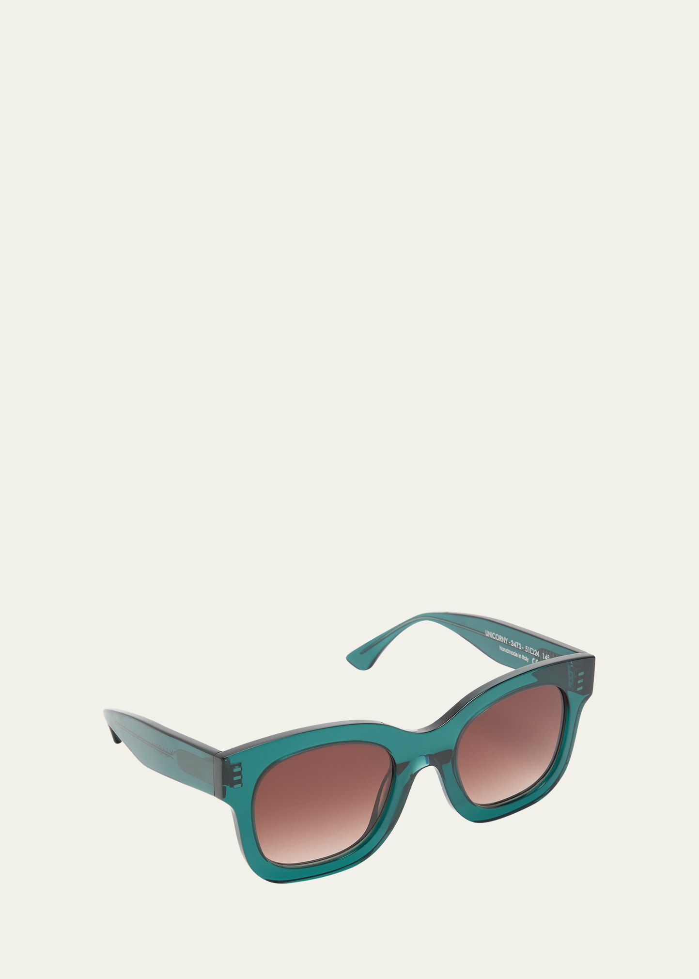 Thierry Lasry Unicorny 3473 Acetate Square Sunglasses In Green