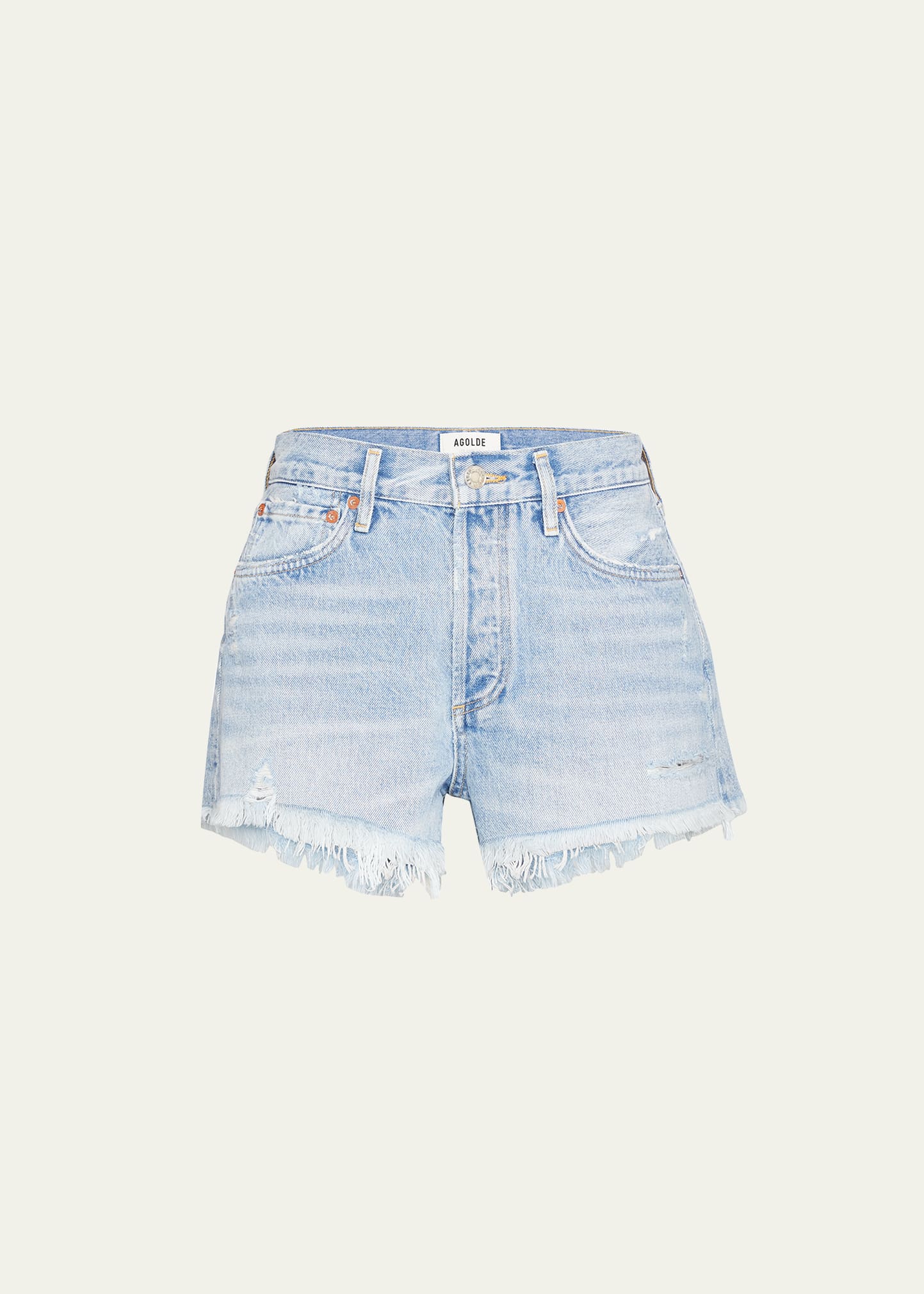 Parker Vintage Frayed-Hem Denim Shorts