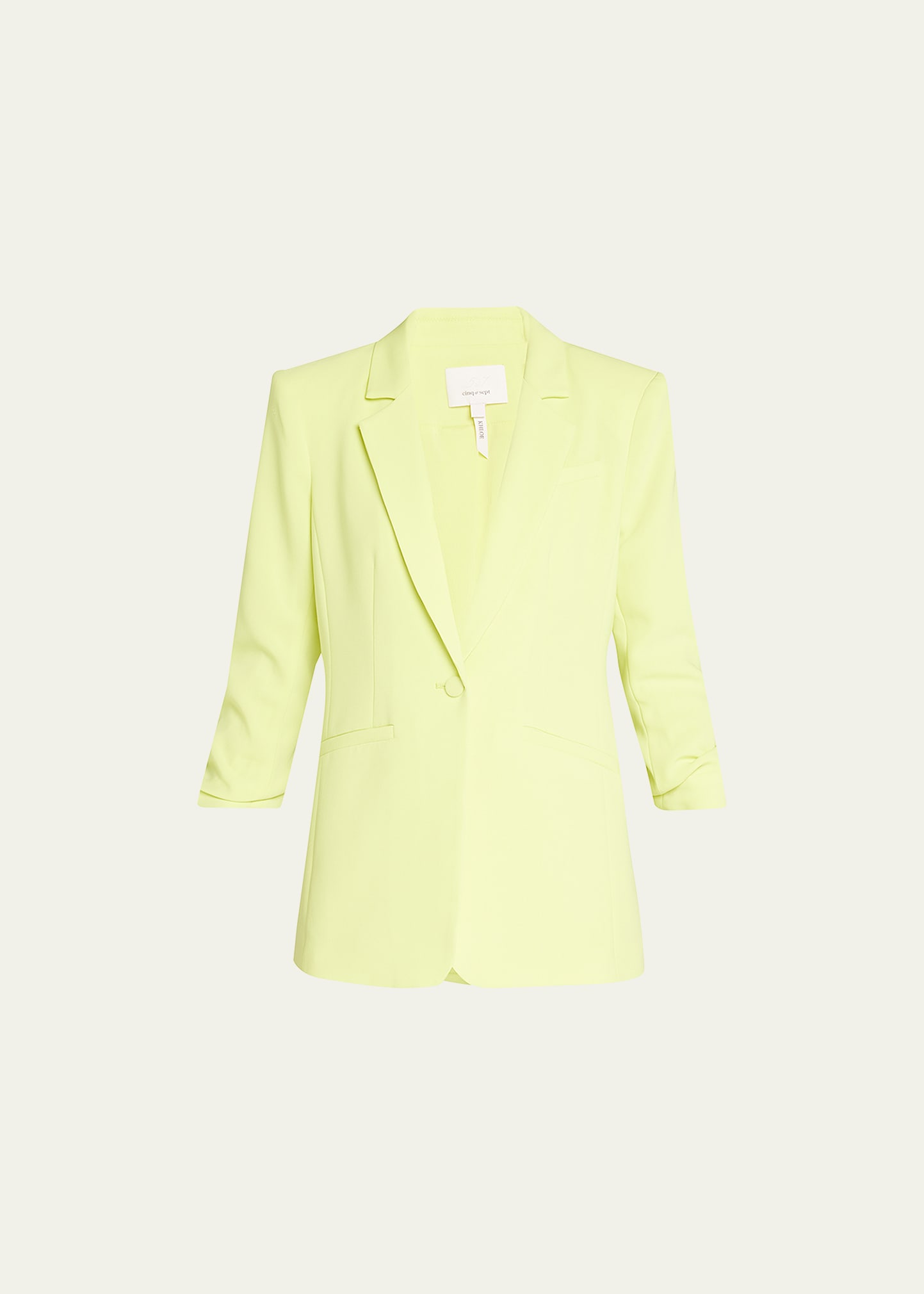 Cinq À Sept Women's Khloe Crepe Ruched Blazer In Keylime