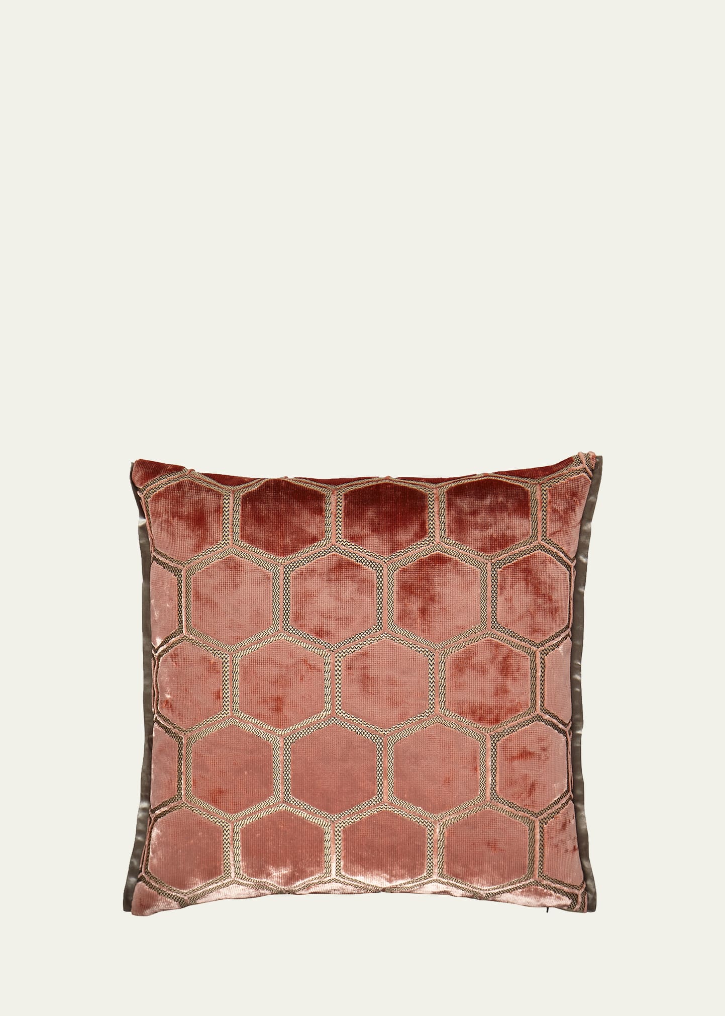 Designers Guild Manipur Azure Pillow In Coral