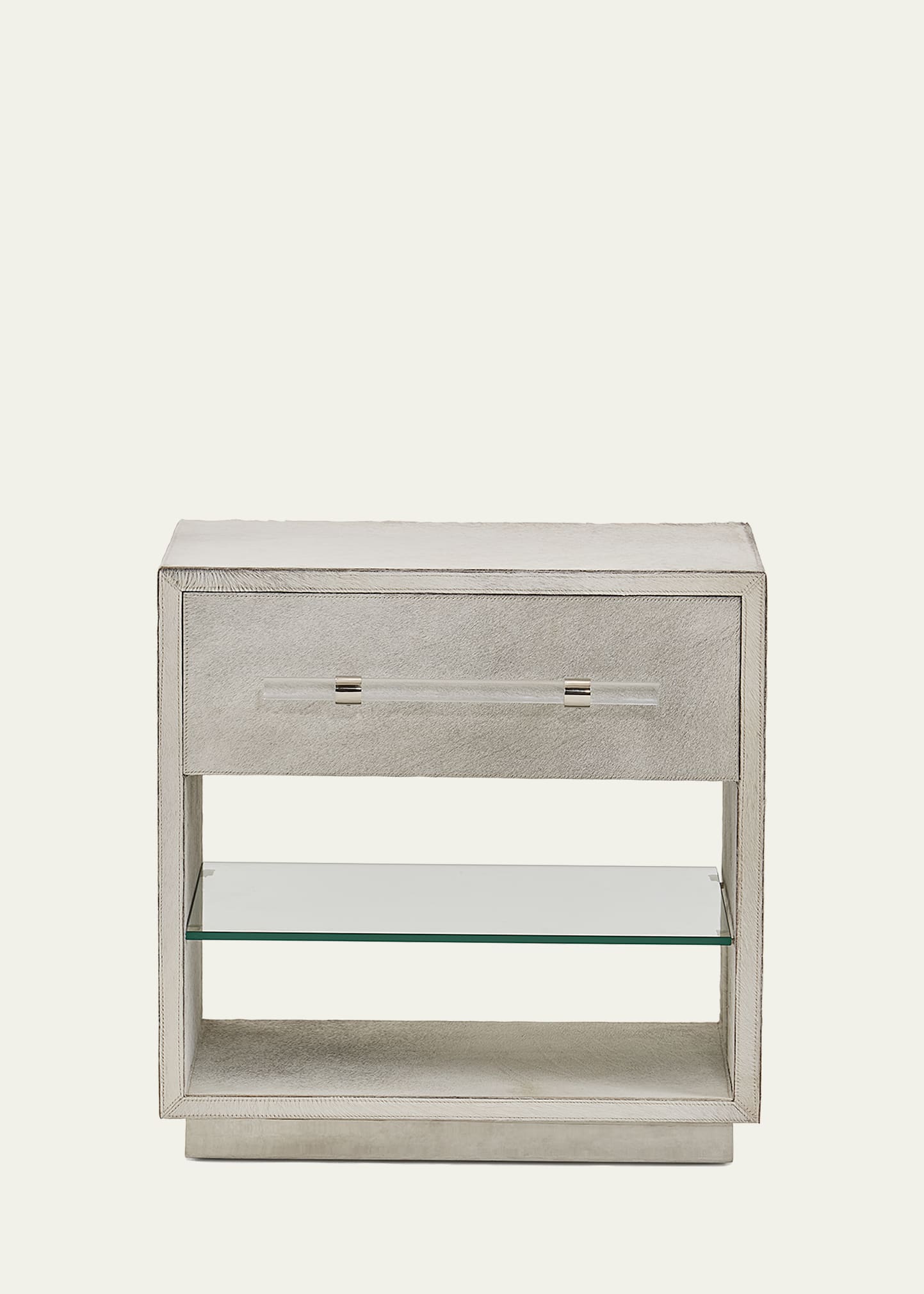 Interlude Home Cassian Hair On Hide Bedside Chest