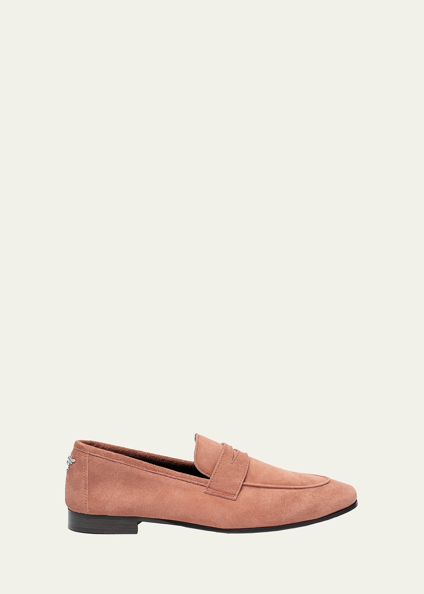 Bougeotte Poudre Suede Penny Loafers