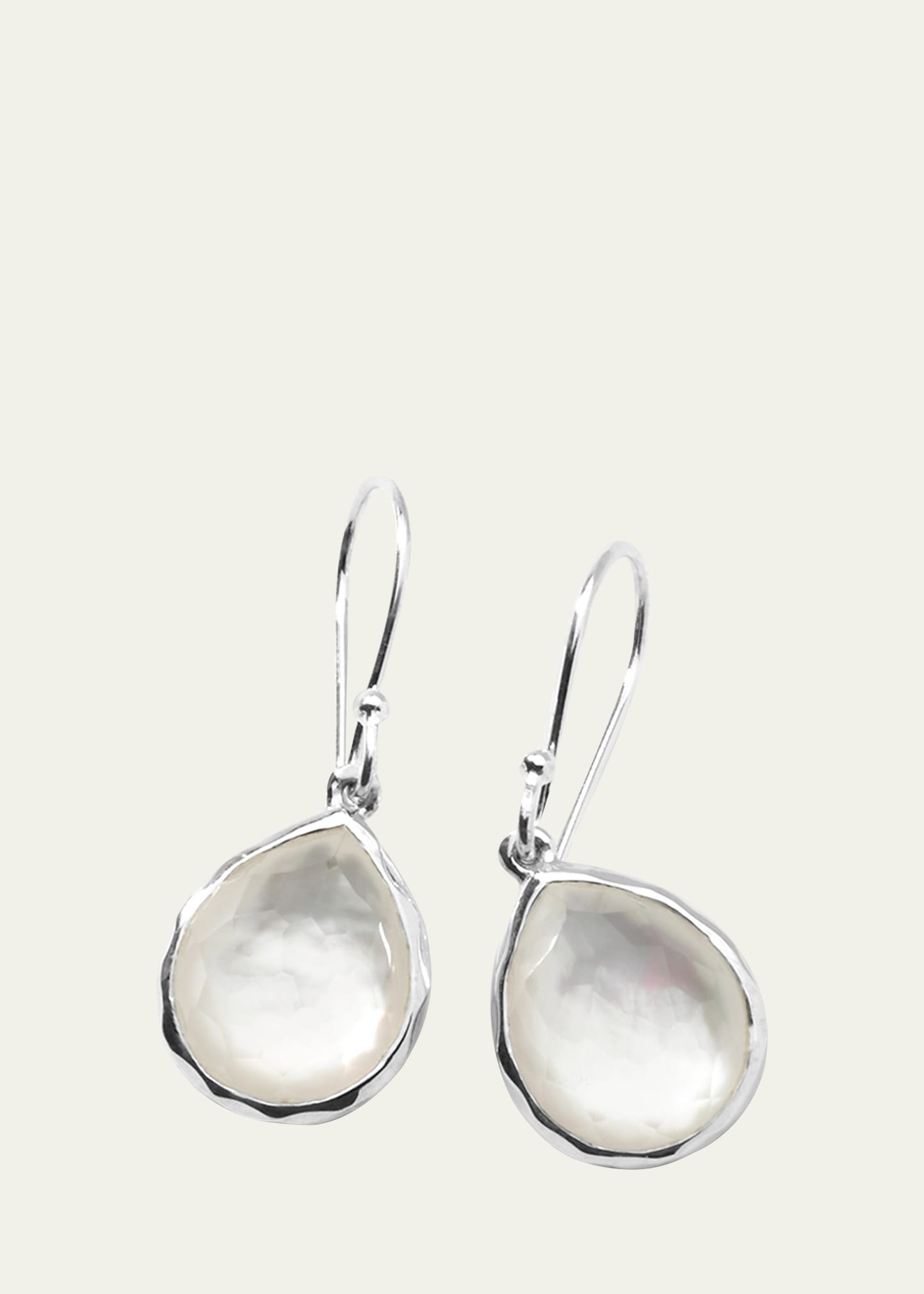 Ippolita Mini Teardrop Earrings In Sterling Silver In Mother Of Pearl