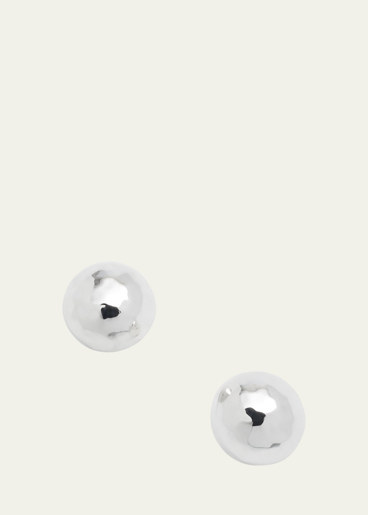 Ippolita Glamazon Sterling Silver Hammered Ball Stud Earrings In Silver