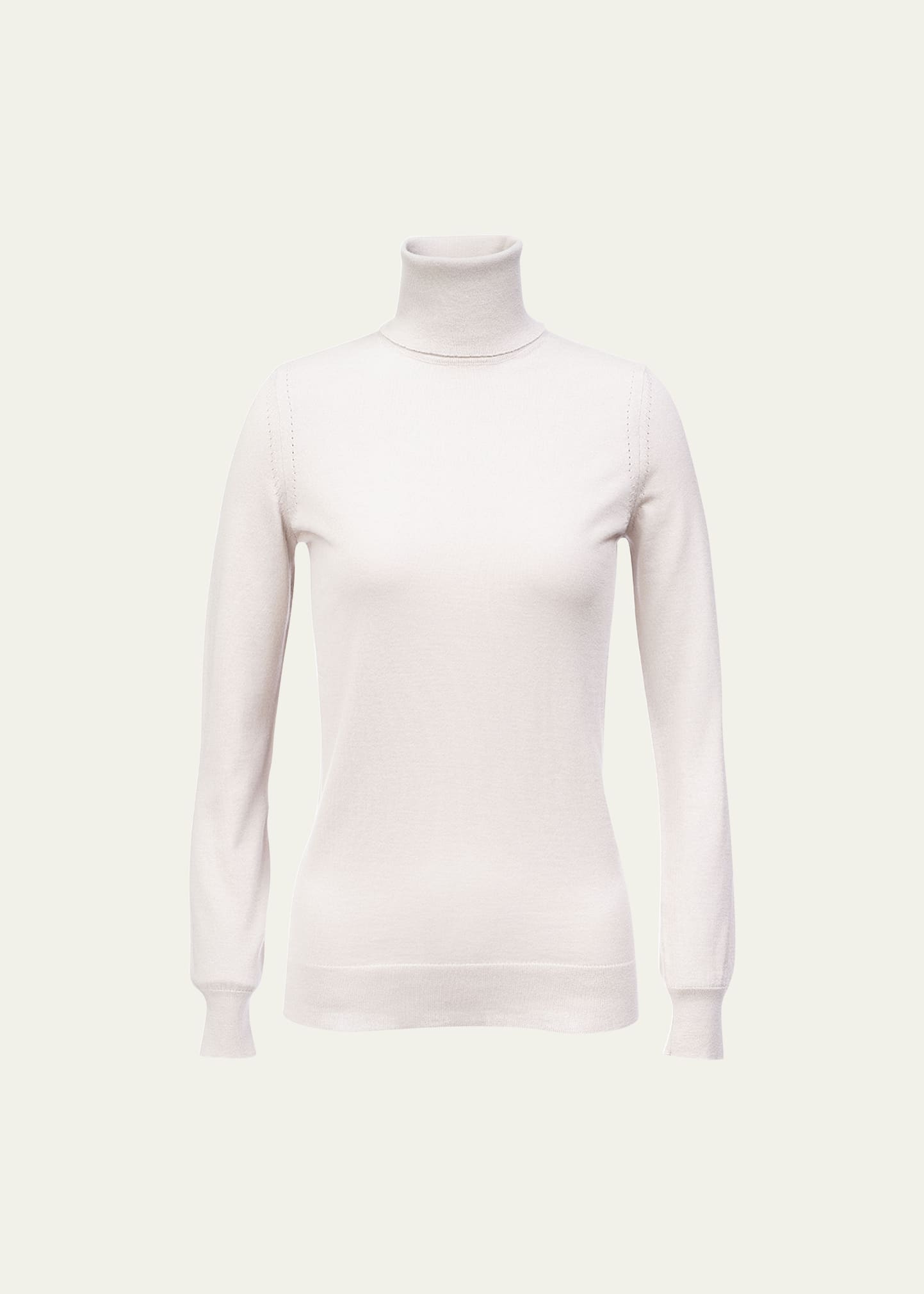 Loro Piana Featherweight Cashmere Turtleneck Sweater In Tapioca