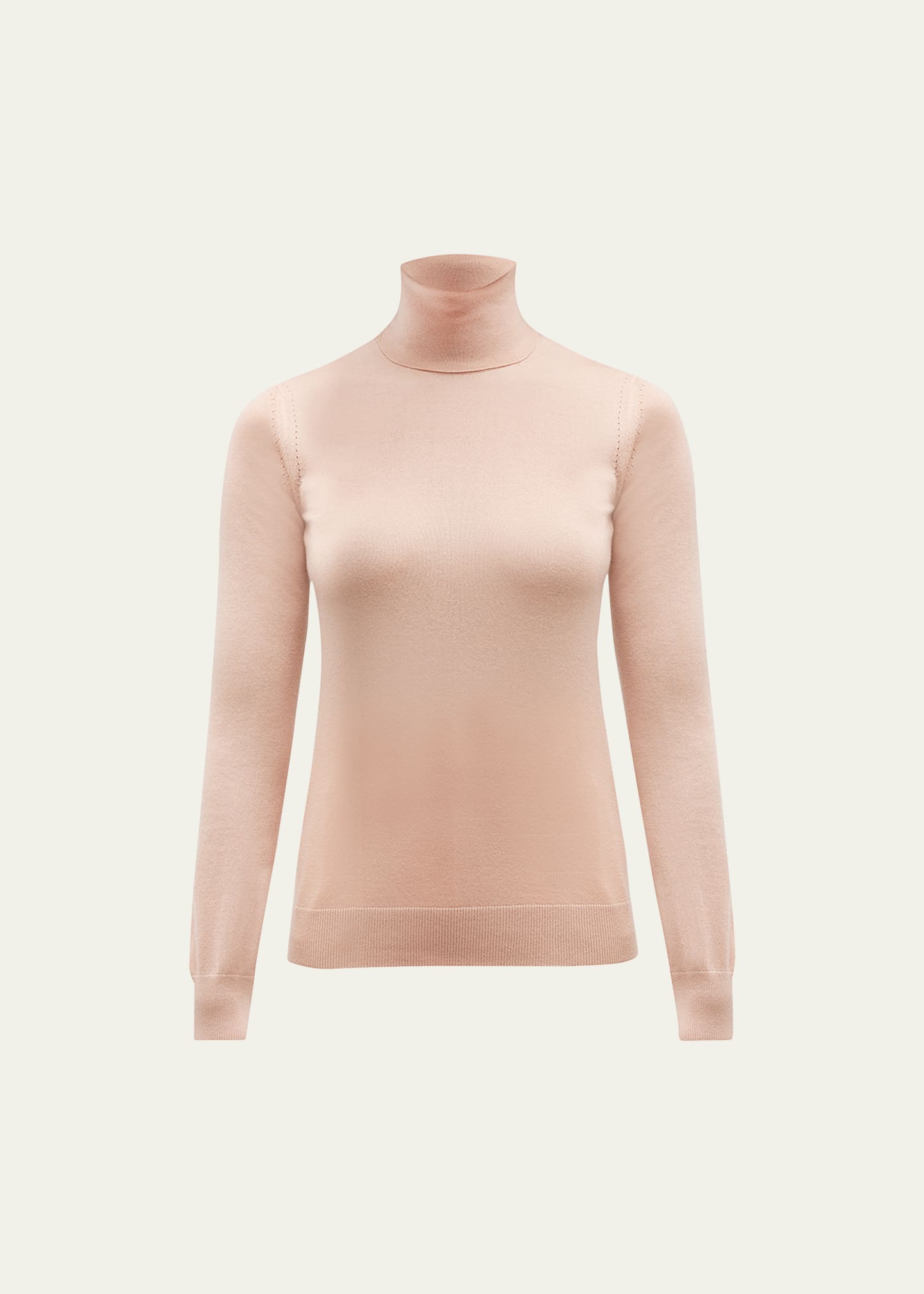 Loro Piana Featherweight Cashmere Turtleneck Sweater In Strawberry