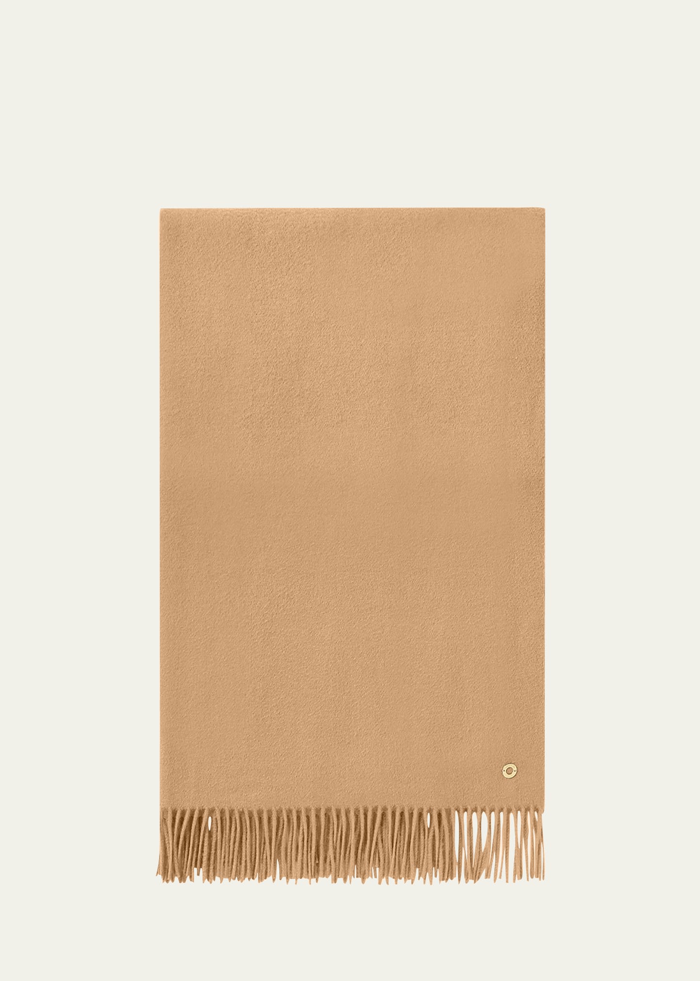 Loro Piana Fringe Cashmere Scarf In Golden
