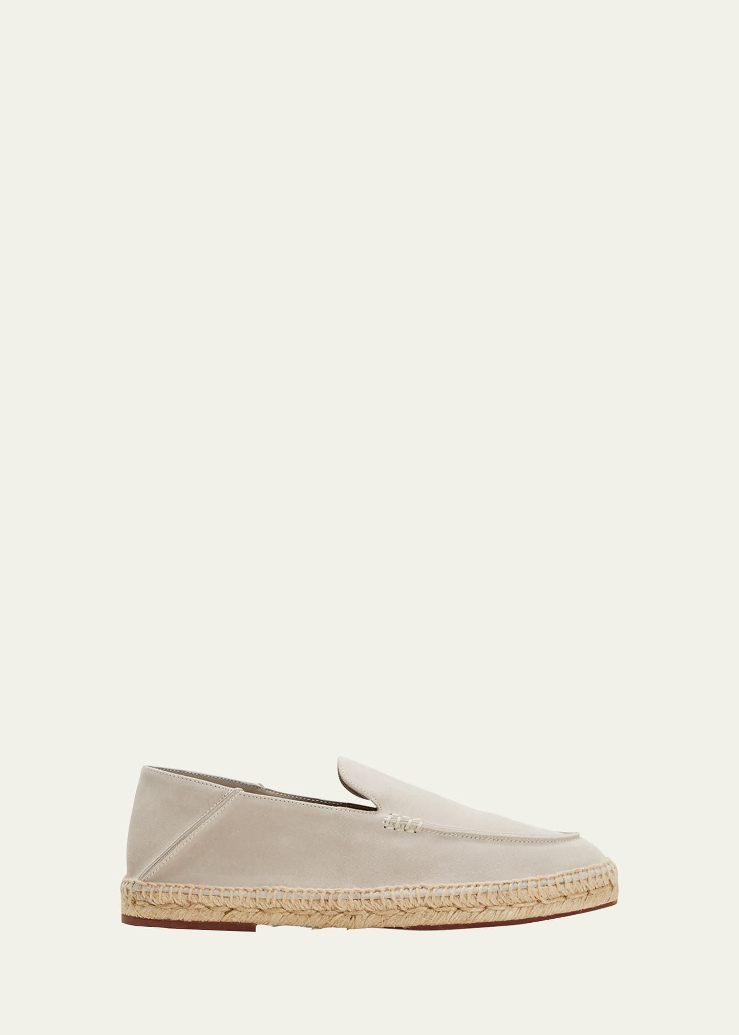 Loro Piana Men's Foldover Suede Espadrille In Beige